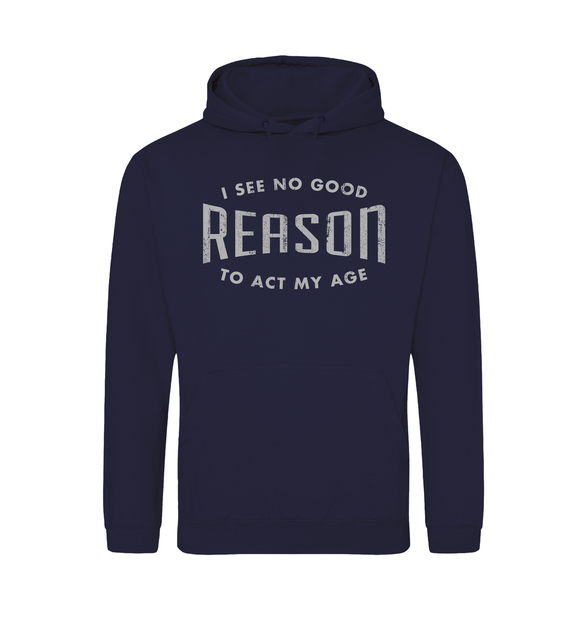 Oxford Navy Printed Hoody Front