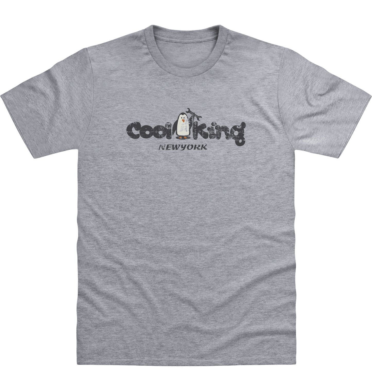 Heather Grey Printed T-shirt Front