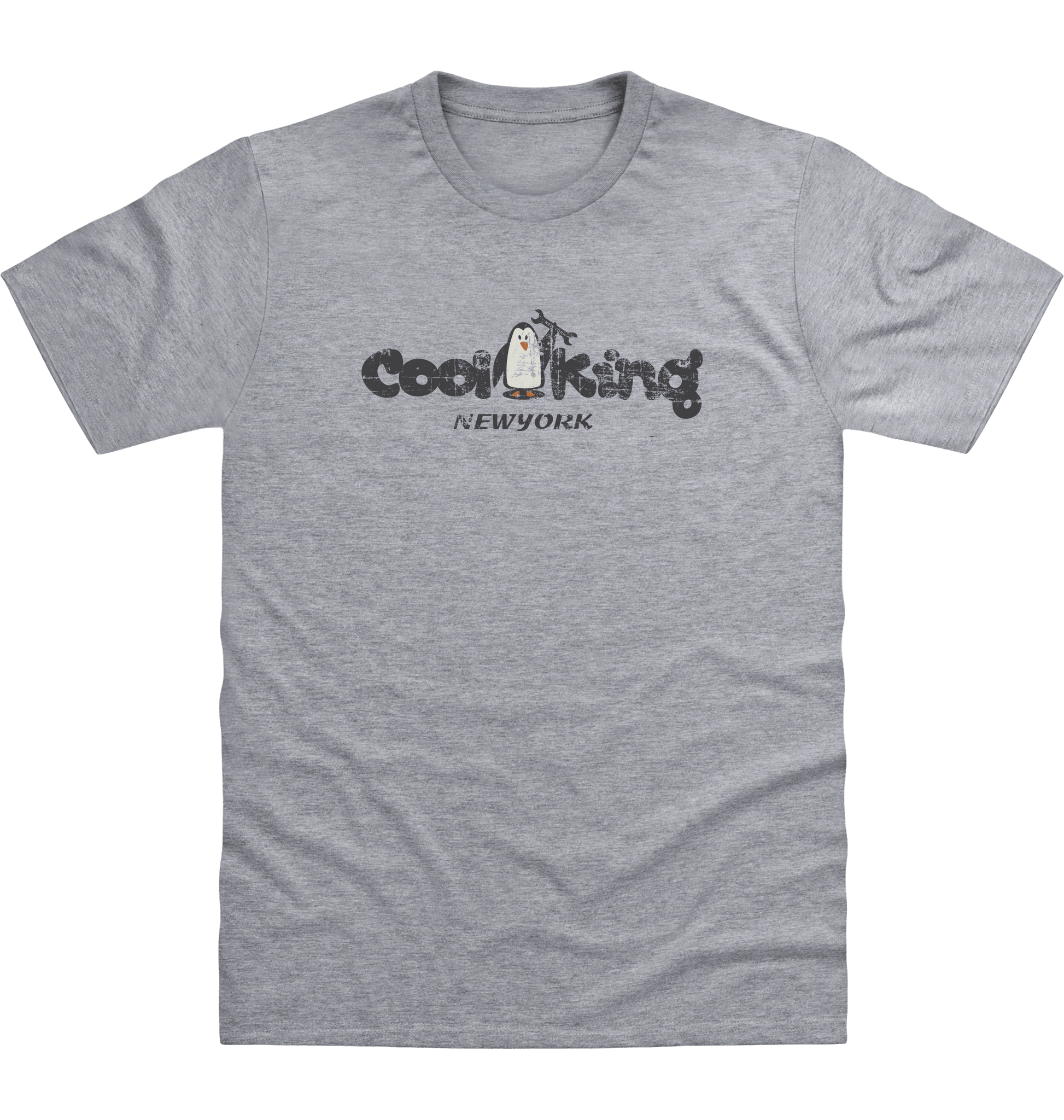 Heather Grey Printed T-shirt Front
