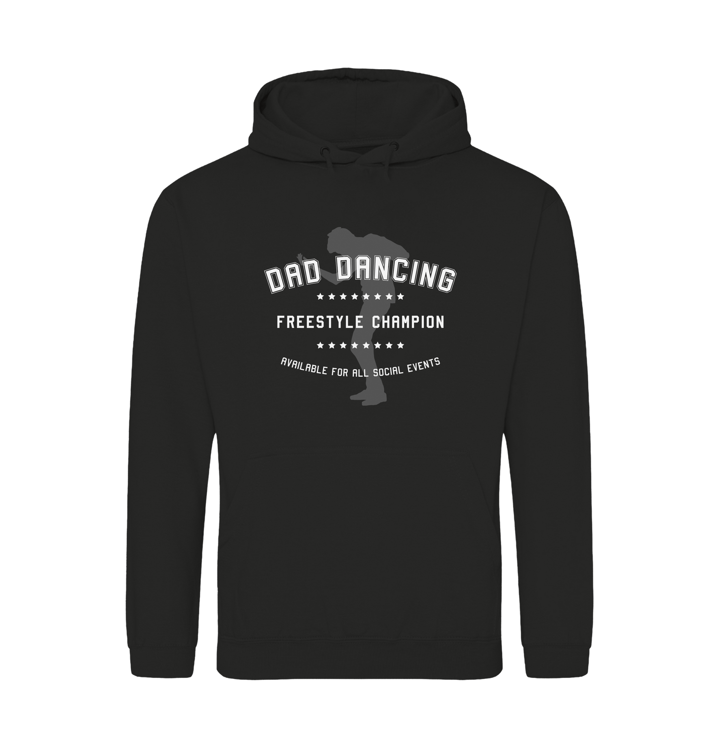 Jet Black Printed Hoody Front