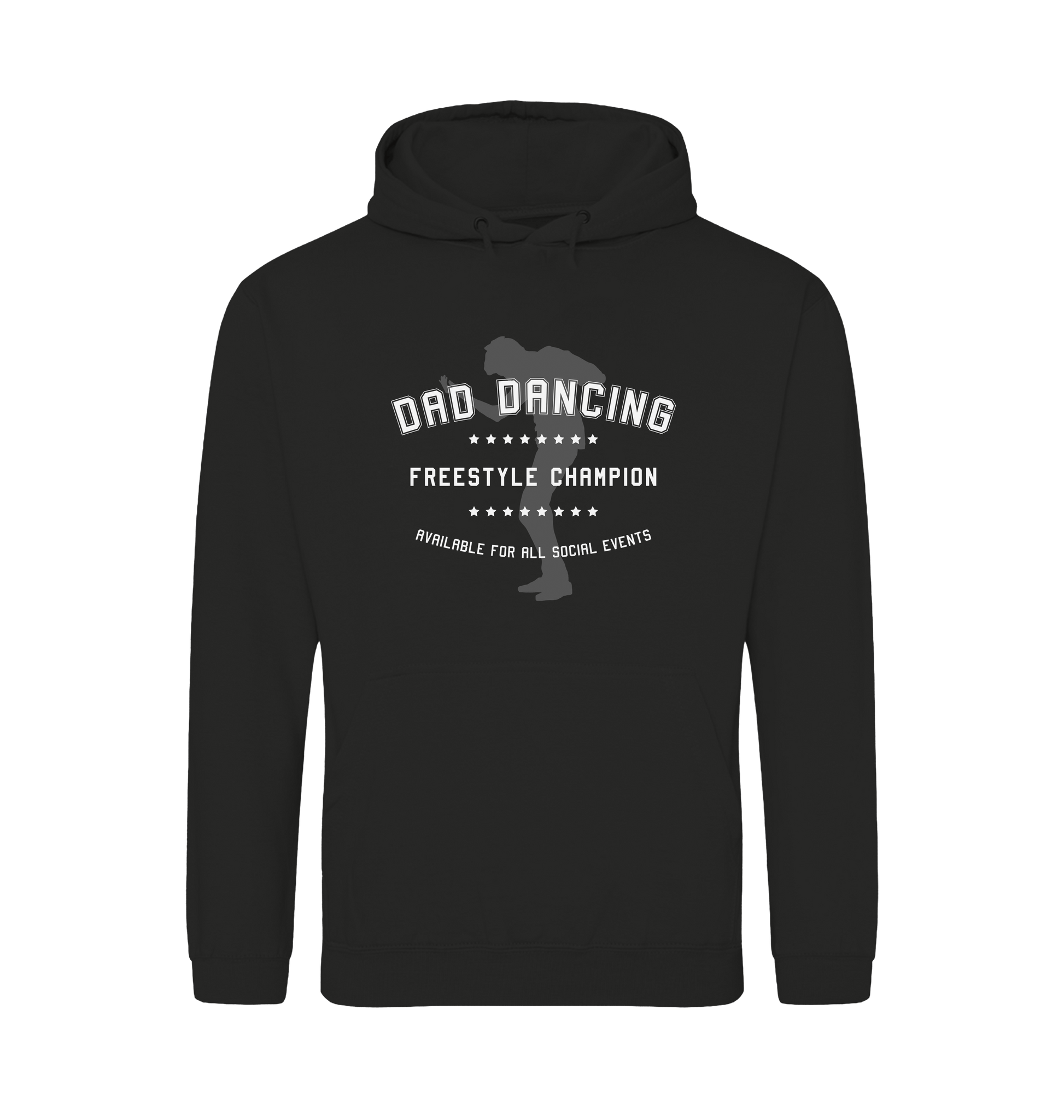 Jet Black Printed Hoody Front