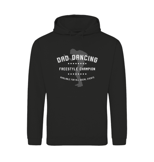 Jet Black Printed Hoody Front