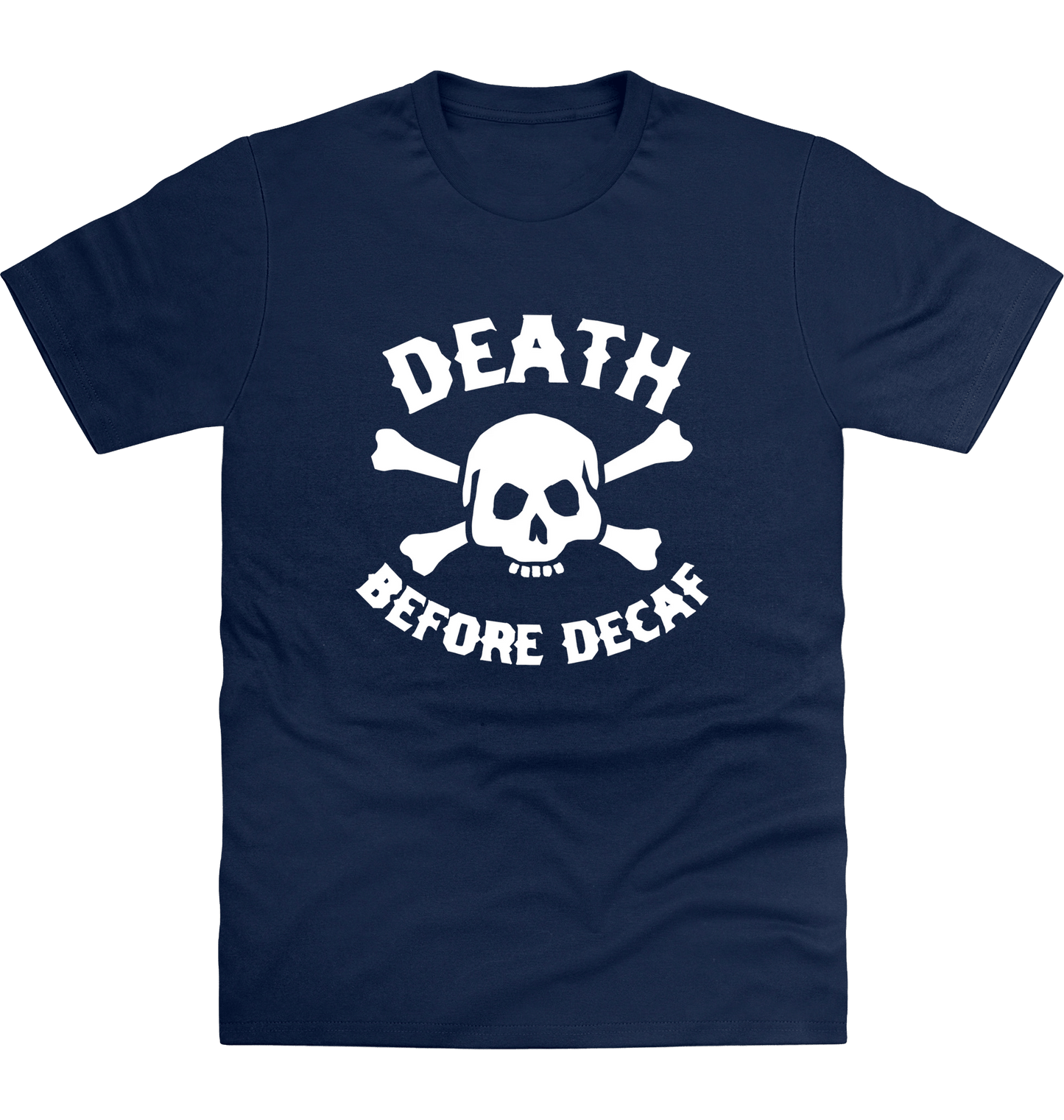 New French Navy Printed T-shirt Front
