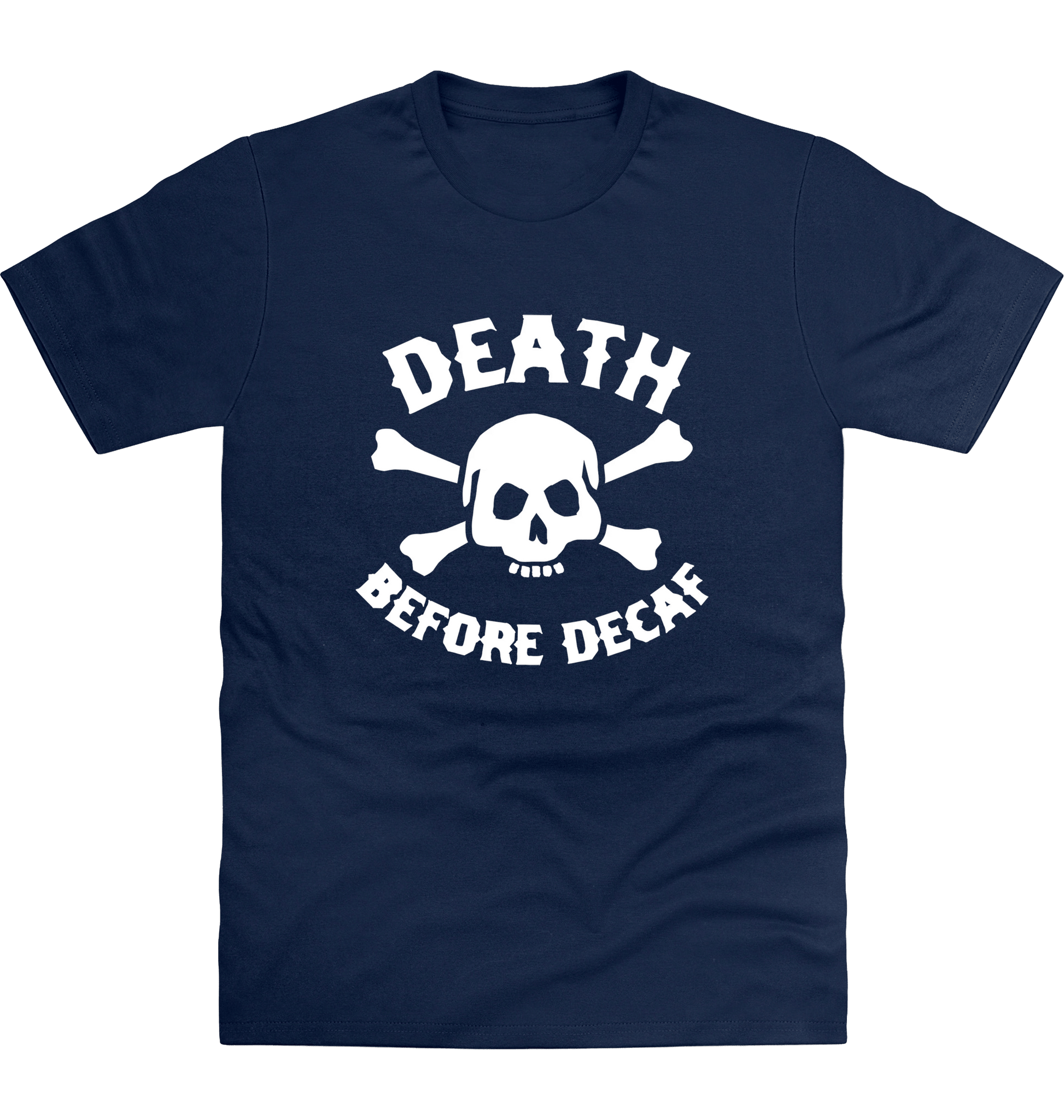 New French Navy Printed T-shirt Front
