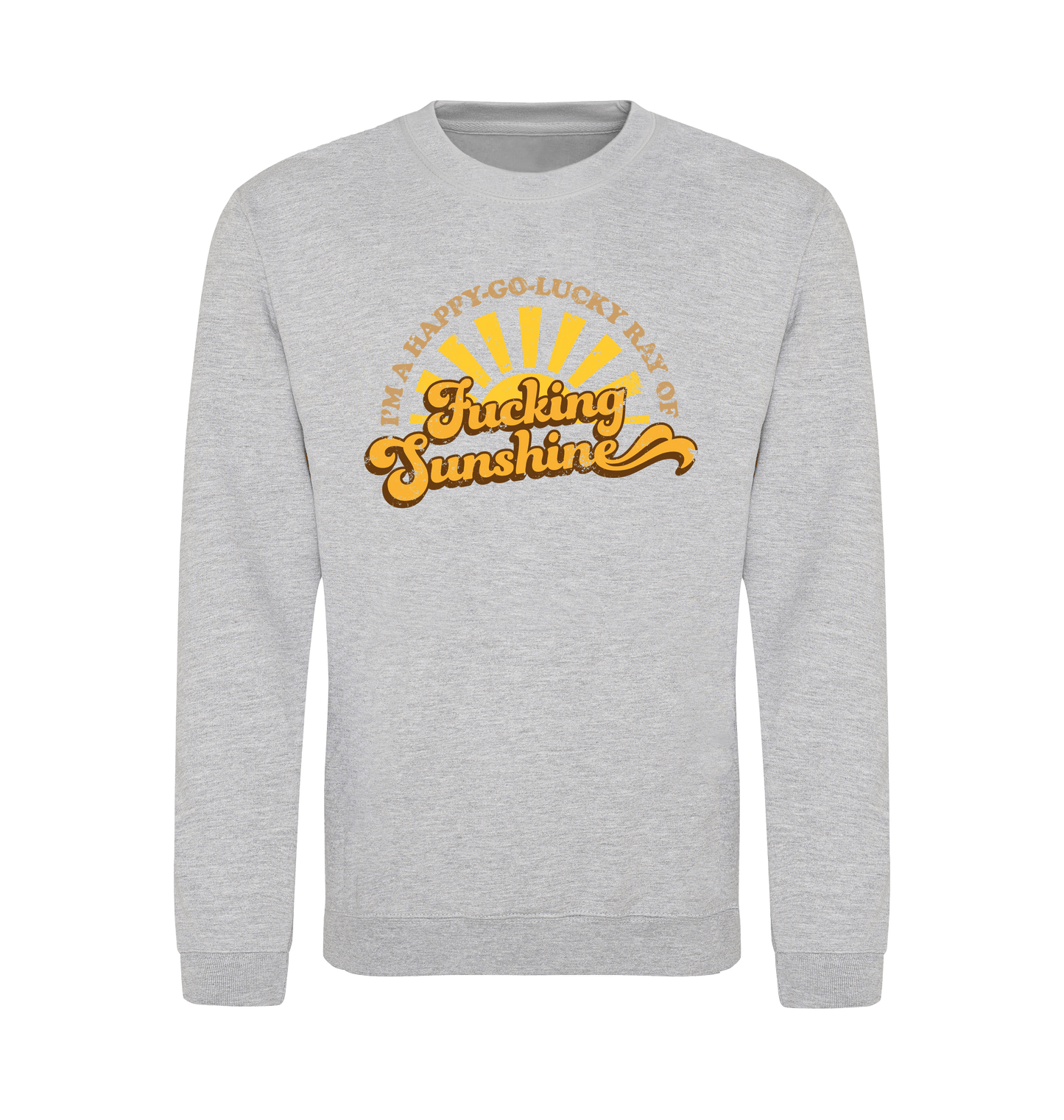 Heather Grey Printed Sweater Front