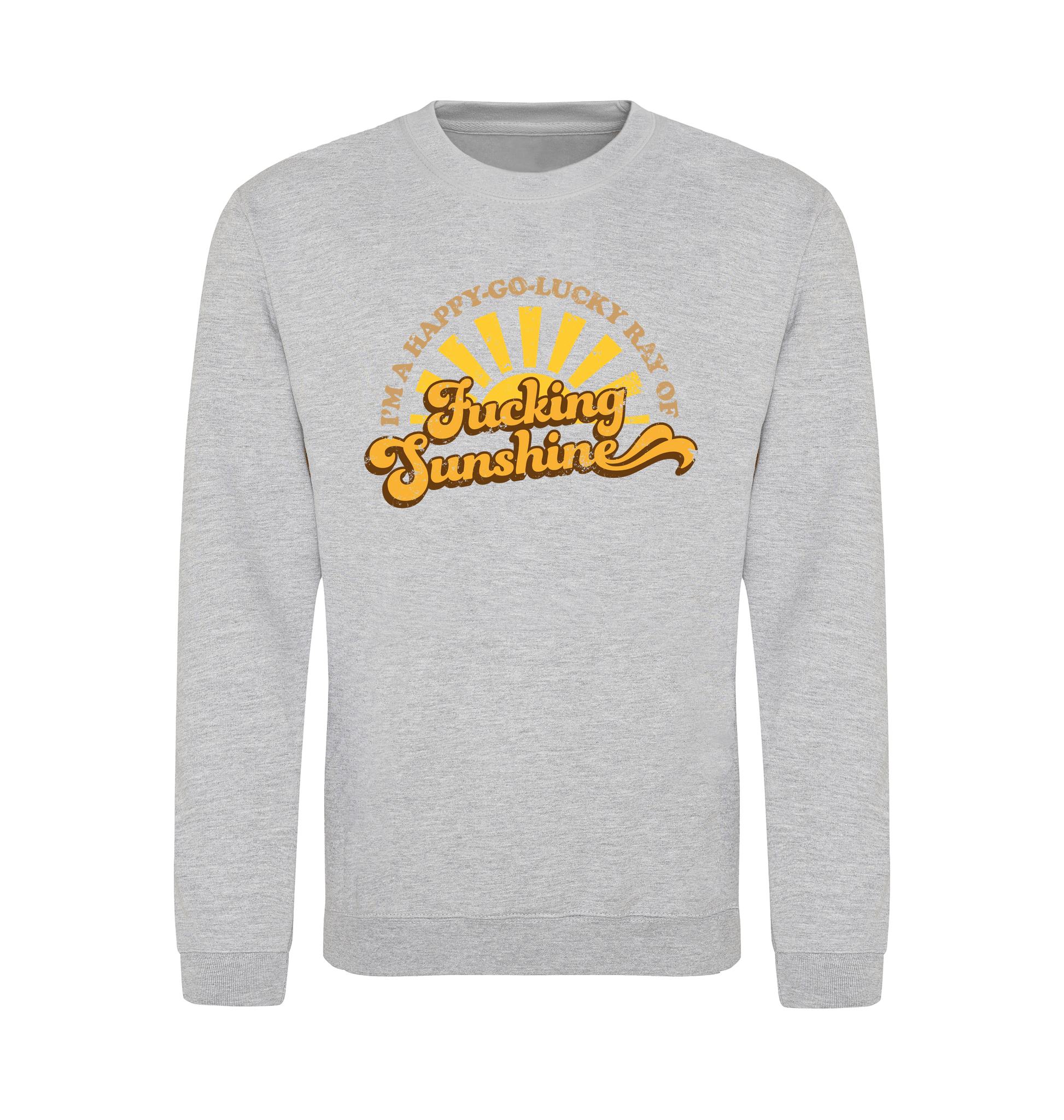 Heather Grey Printed Sweater Front