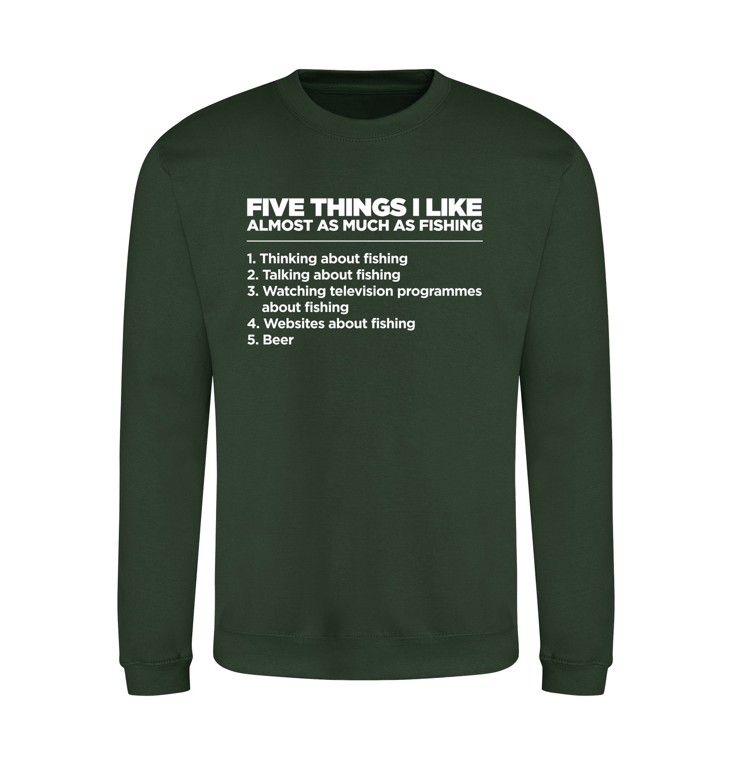 Forest Green Printed Sweater Front
