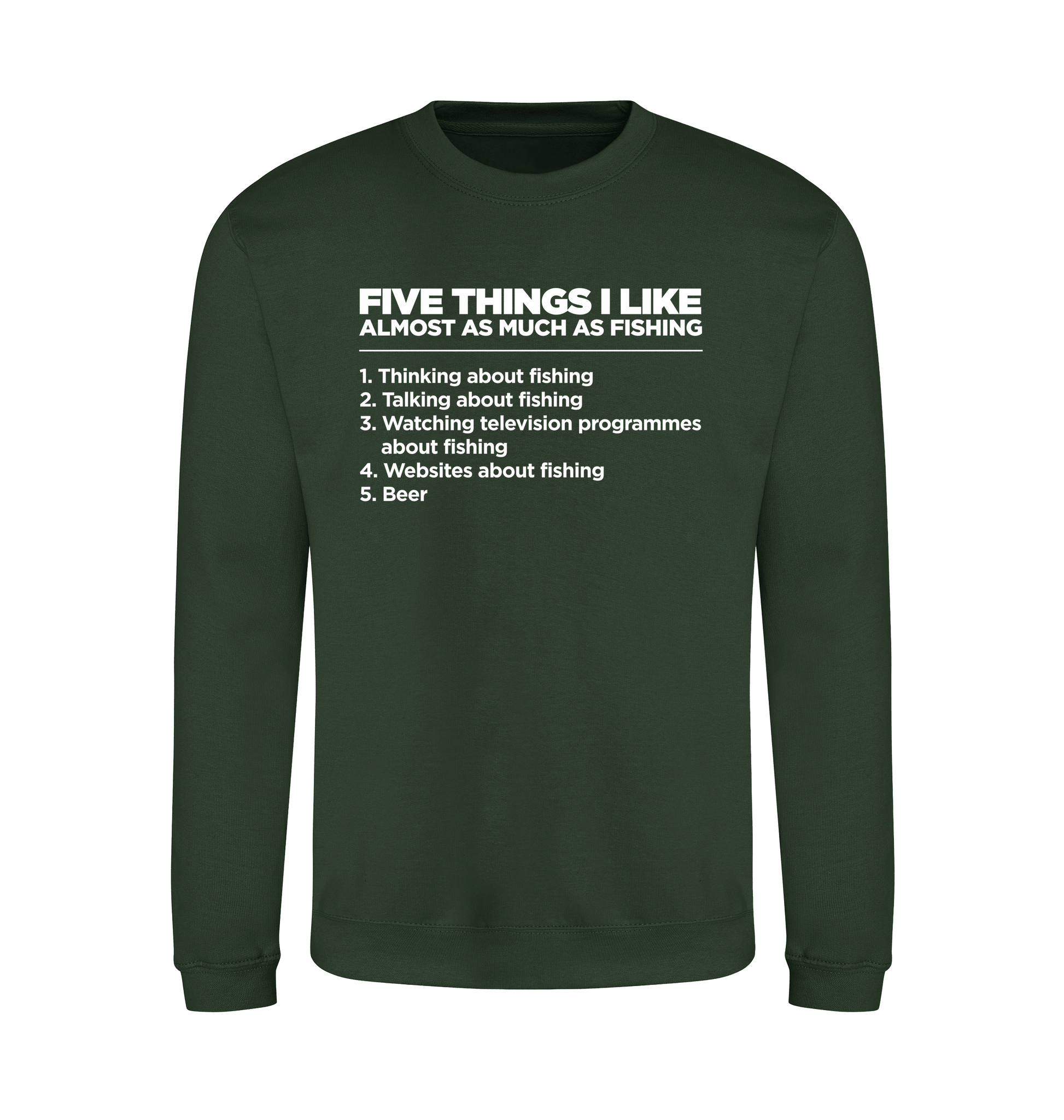 Forest Green Printed Sweater Front