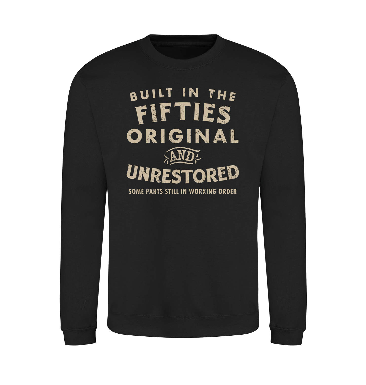 Jet Black Printed Sweater Front