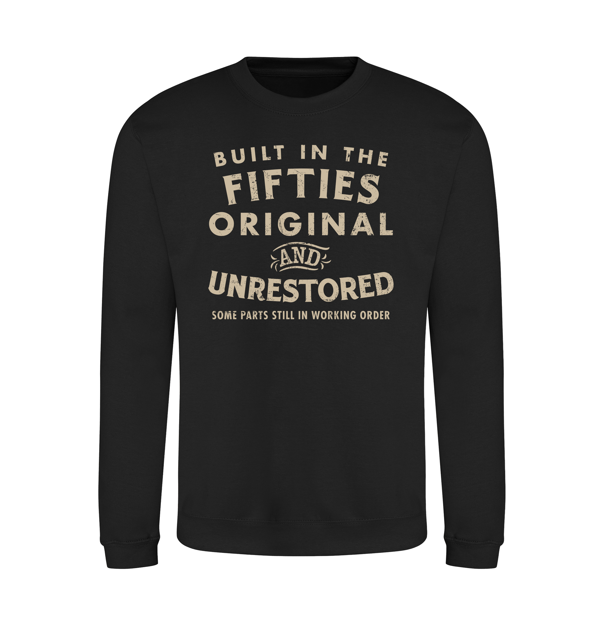 Jet Black Printed Sweater Front