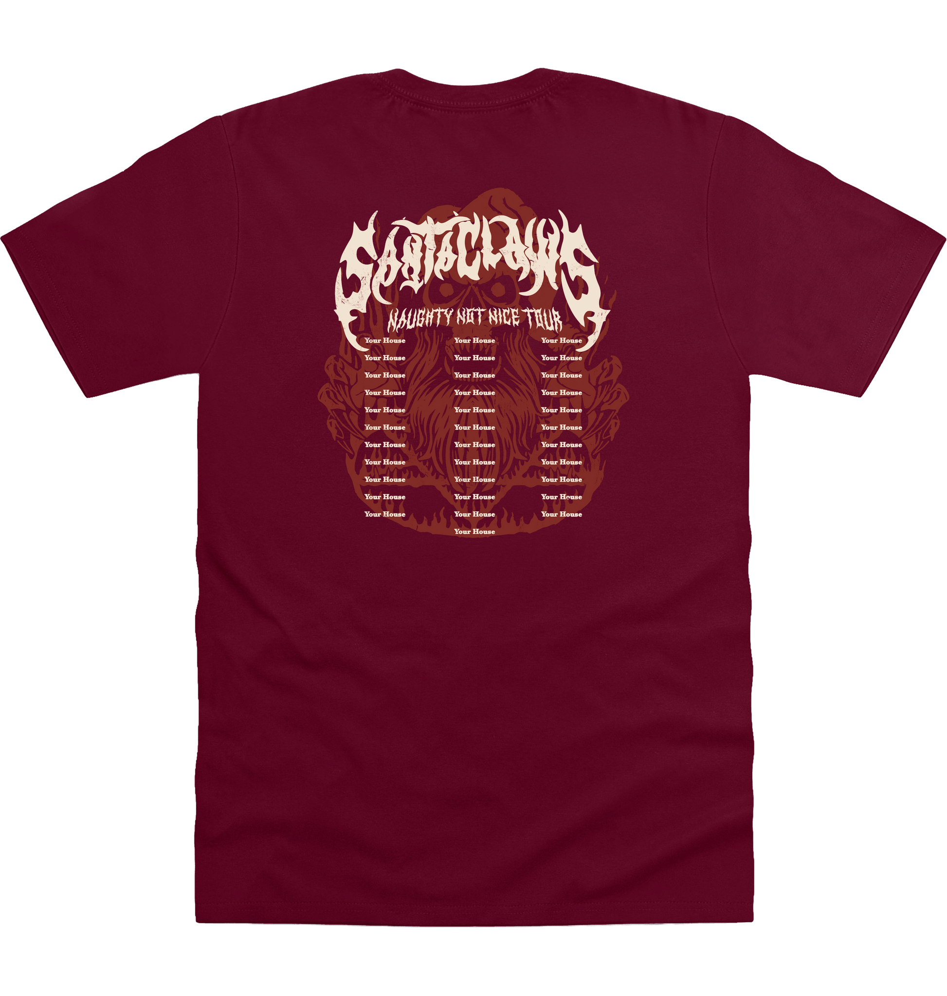 Burgundy Printed T-shirt Back