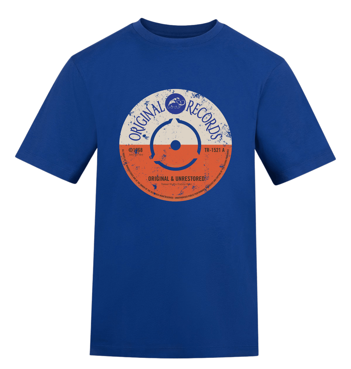 Royal Blue Printed T-shirt Front