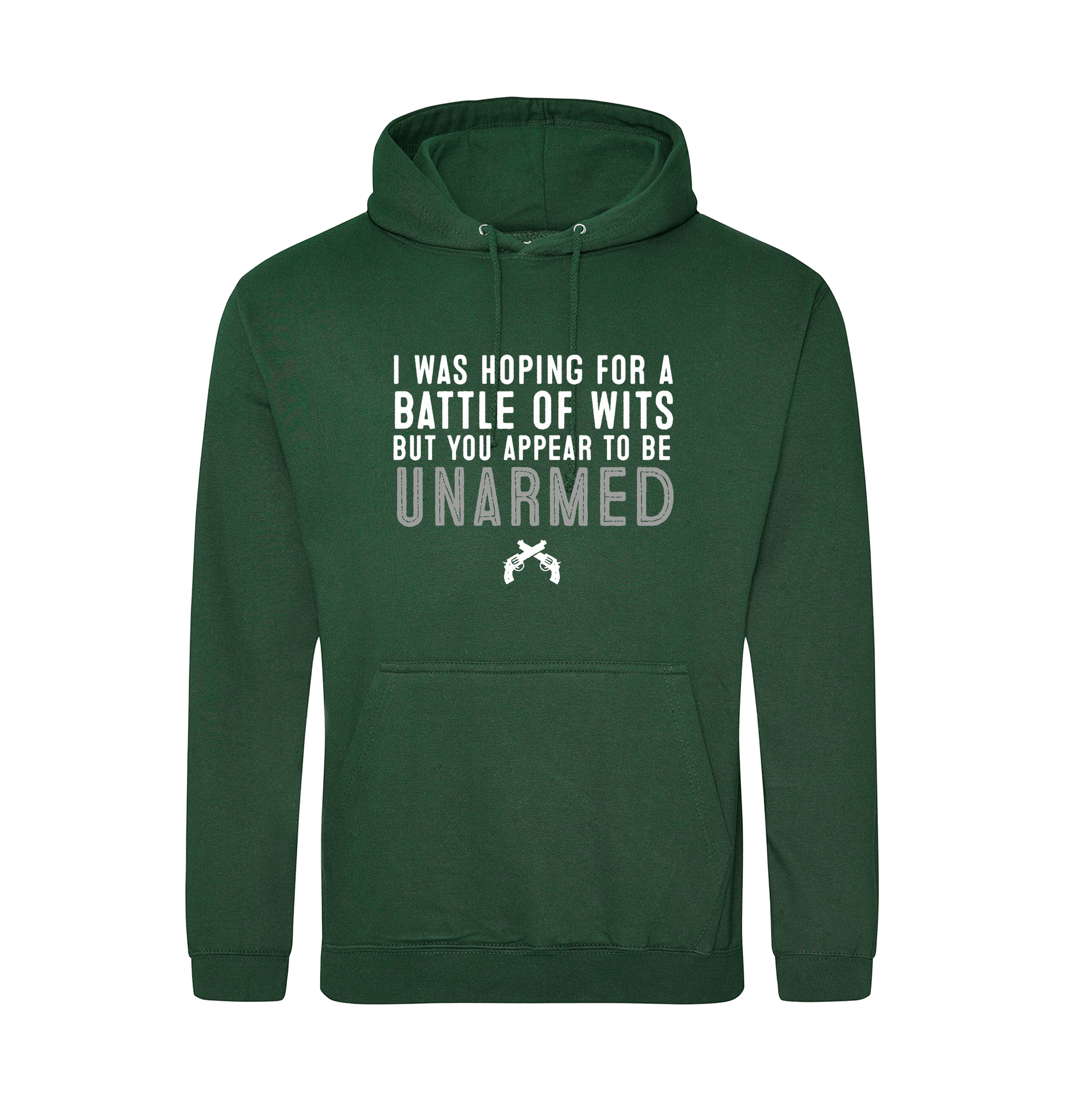 Bottle Green Printed Hoody Front