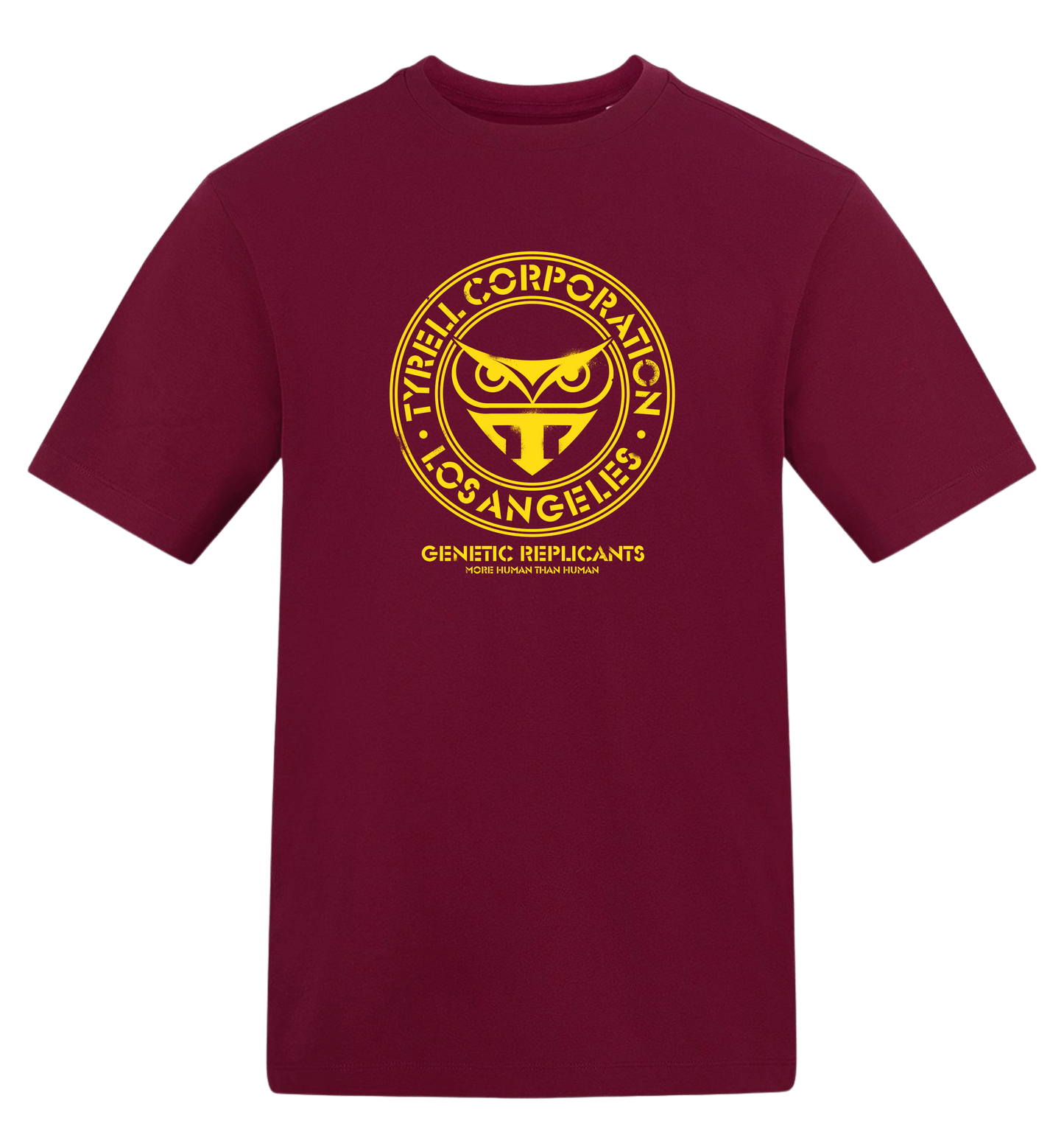 Burgundy Printed T-shirt Front