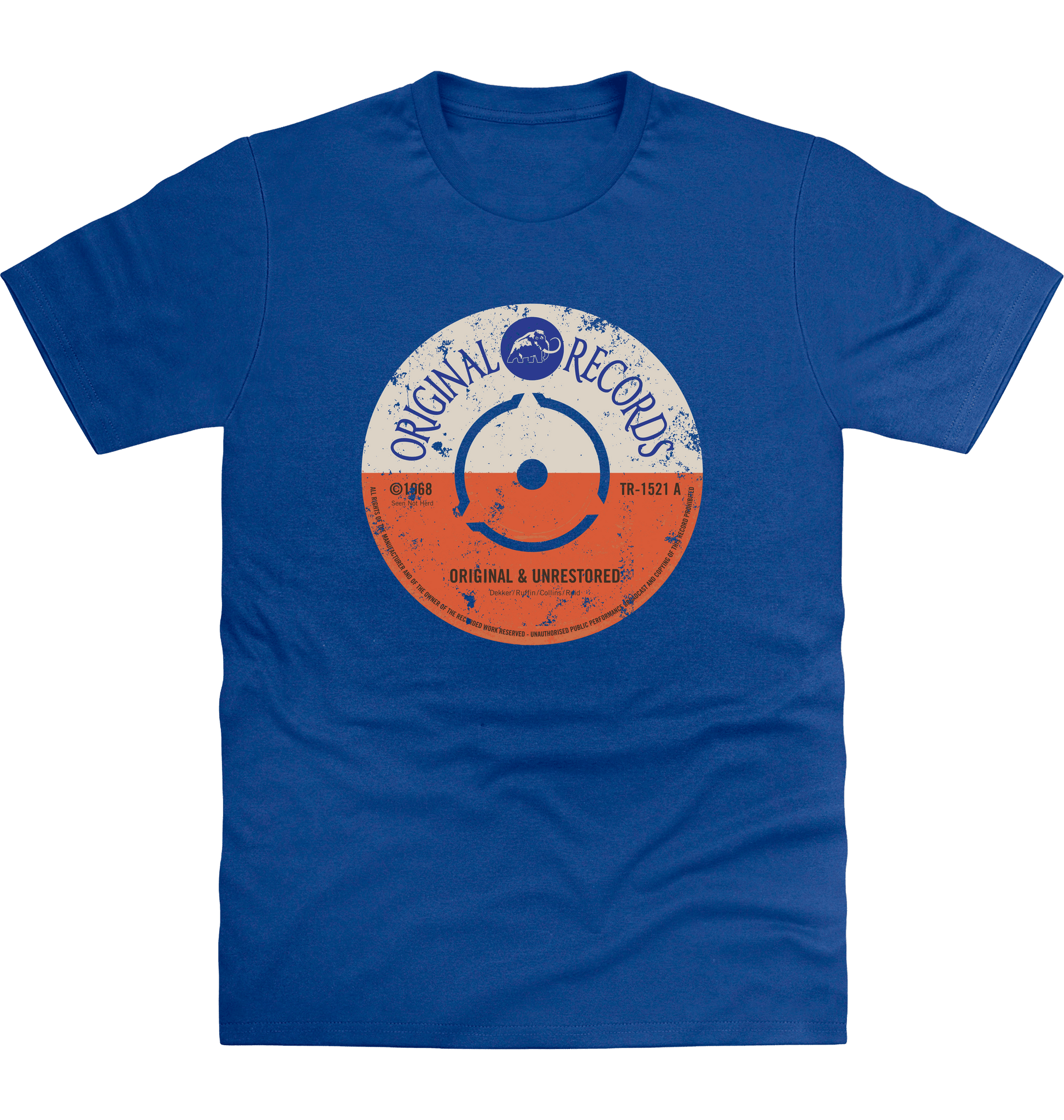 Royal Blue Printed T-shirt Front