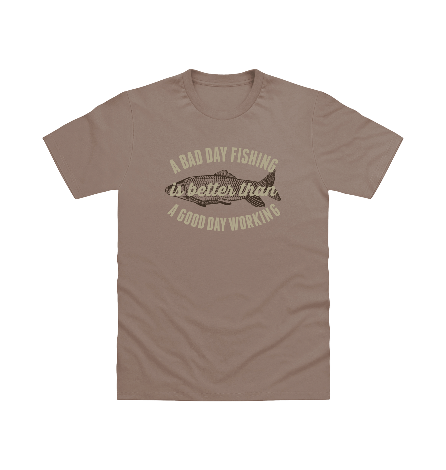 Mocha Brown Printed T-shirt Front