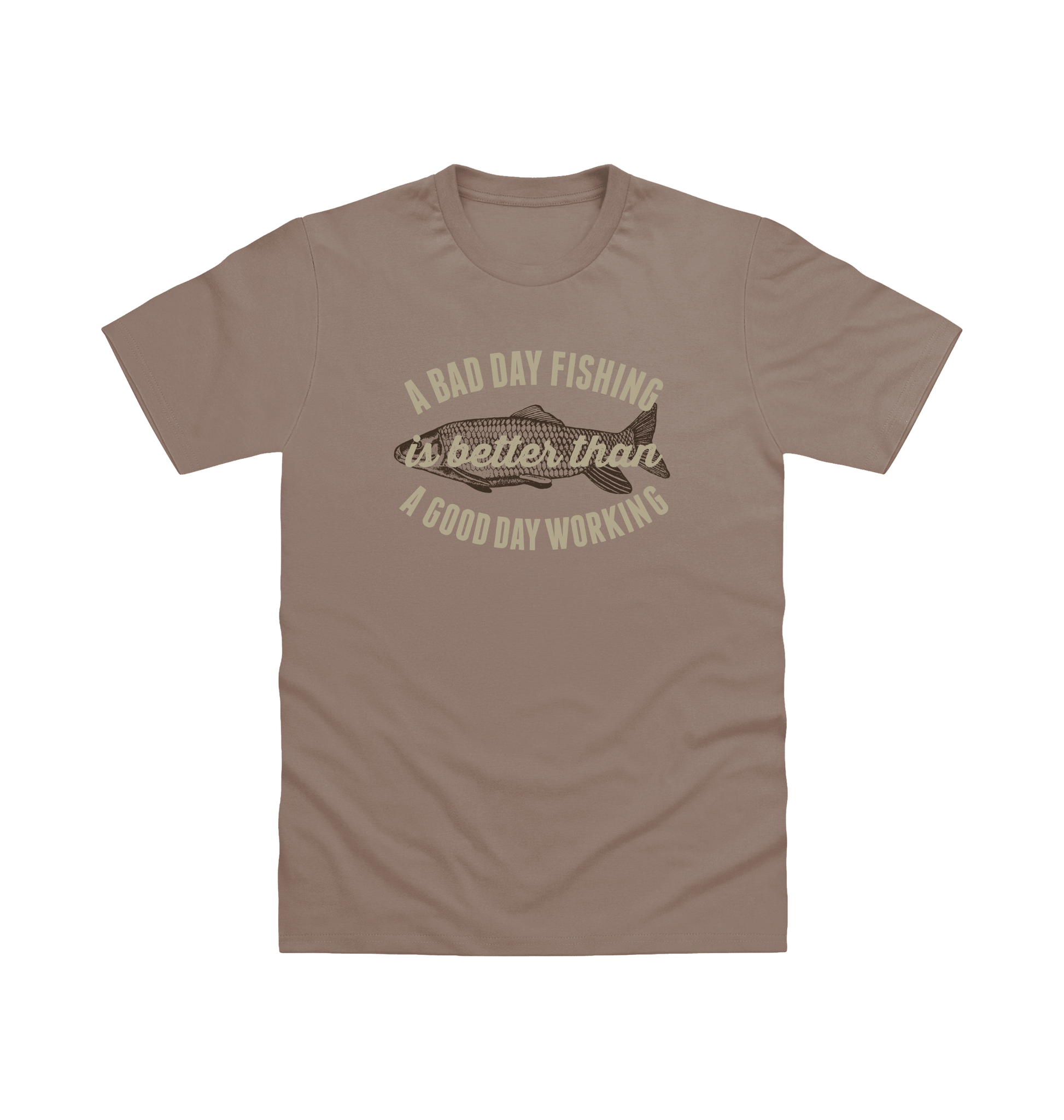Mocha Brown Printed T-shirt Front