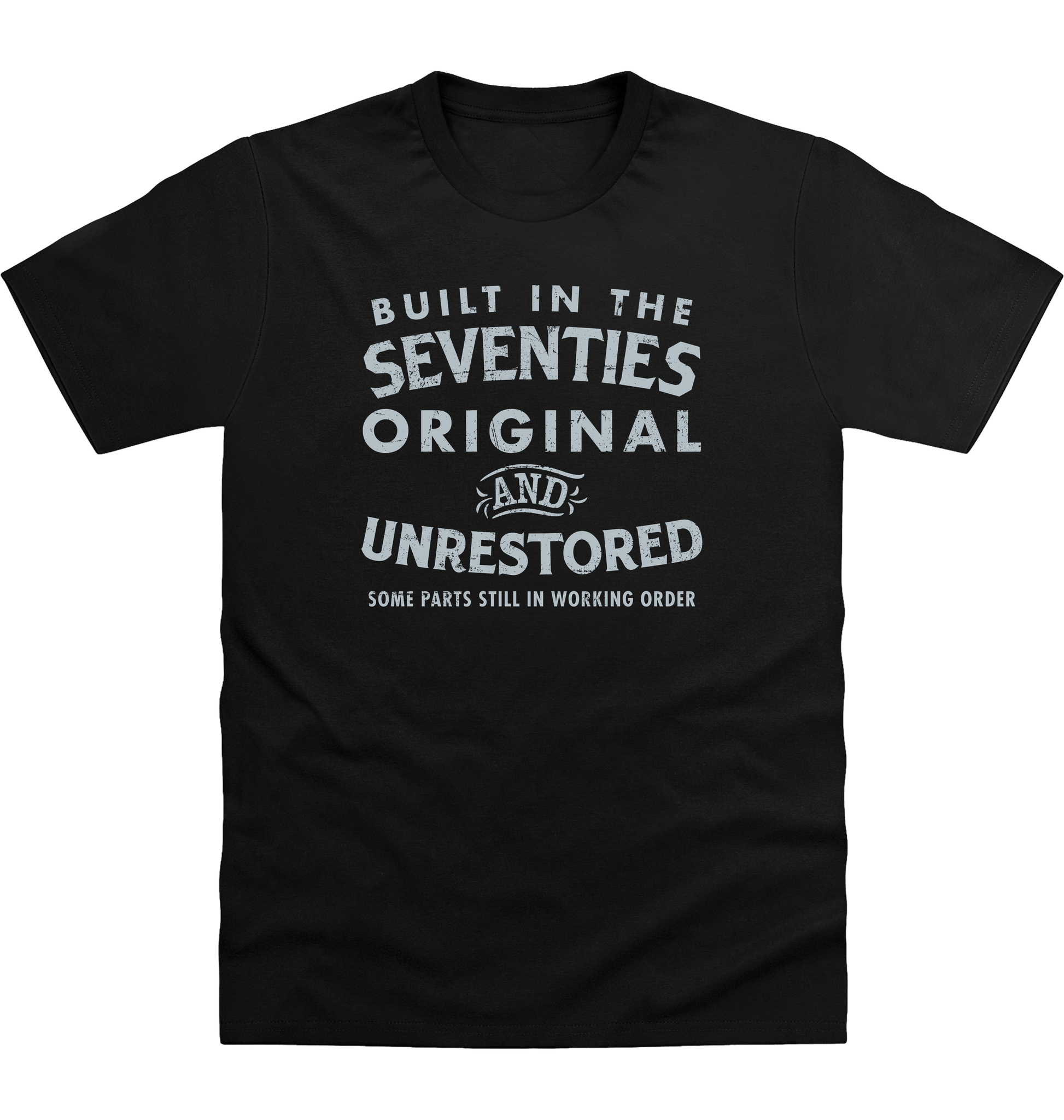 Deep Black Printed T-shirt Front