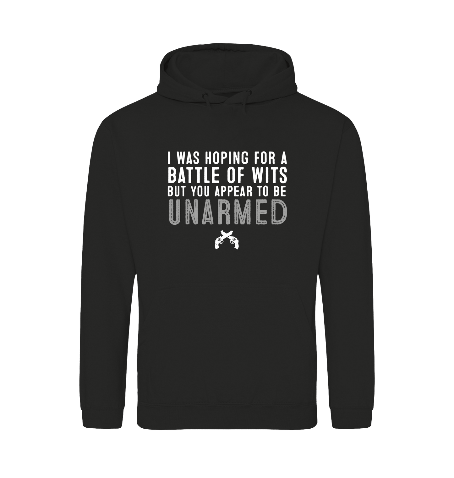 Jet Black Printed Hoody Front