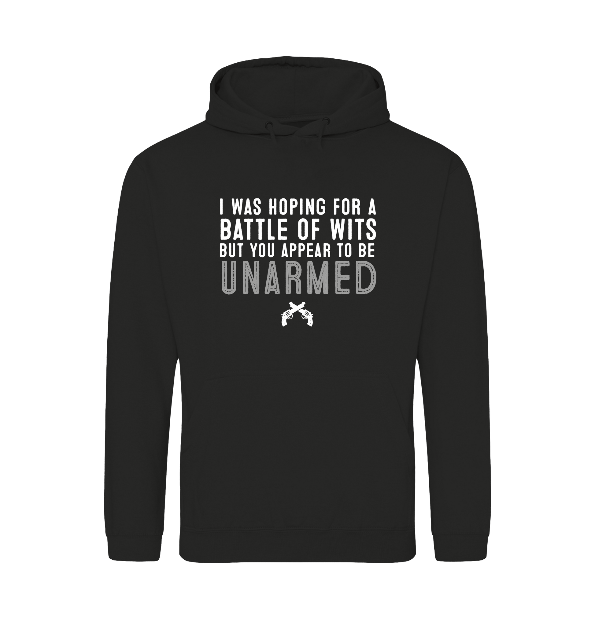 Jet Black Printed Hoody Front