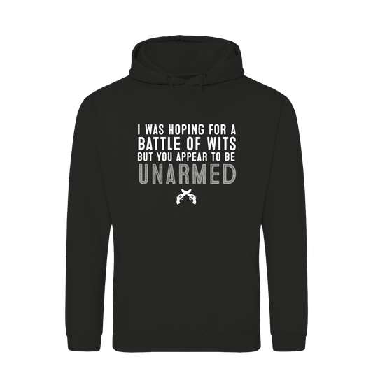 Jet Black Printed Hoody Front