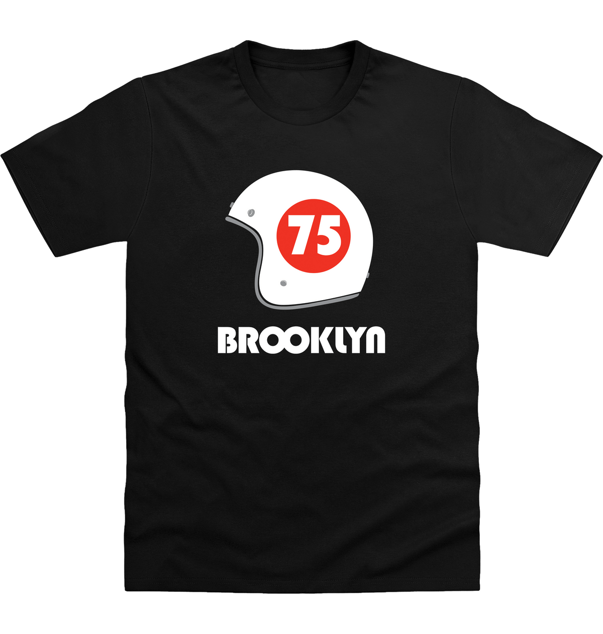 Deep Black Printed T-shirt Front