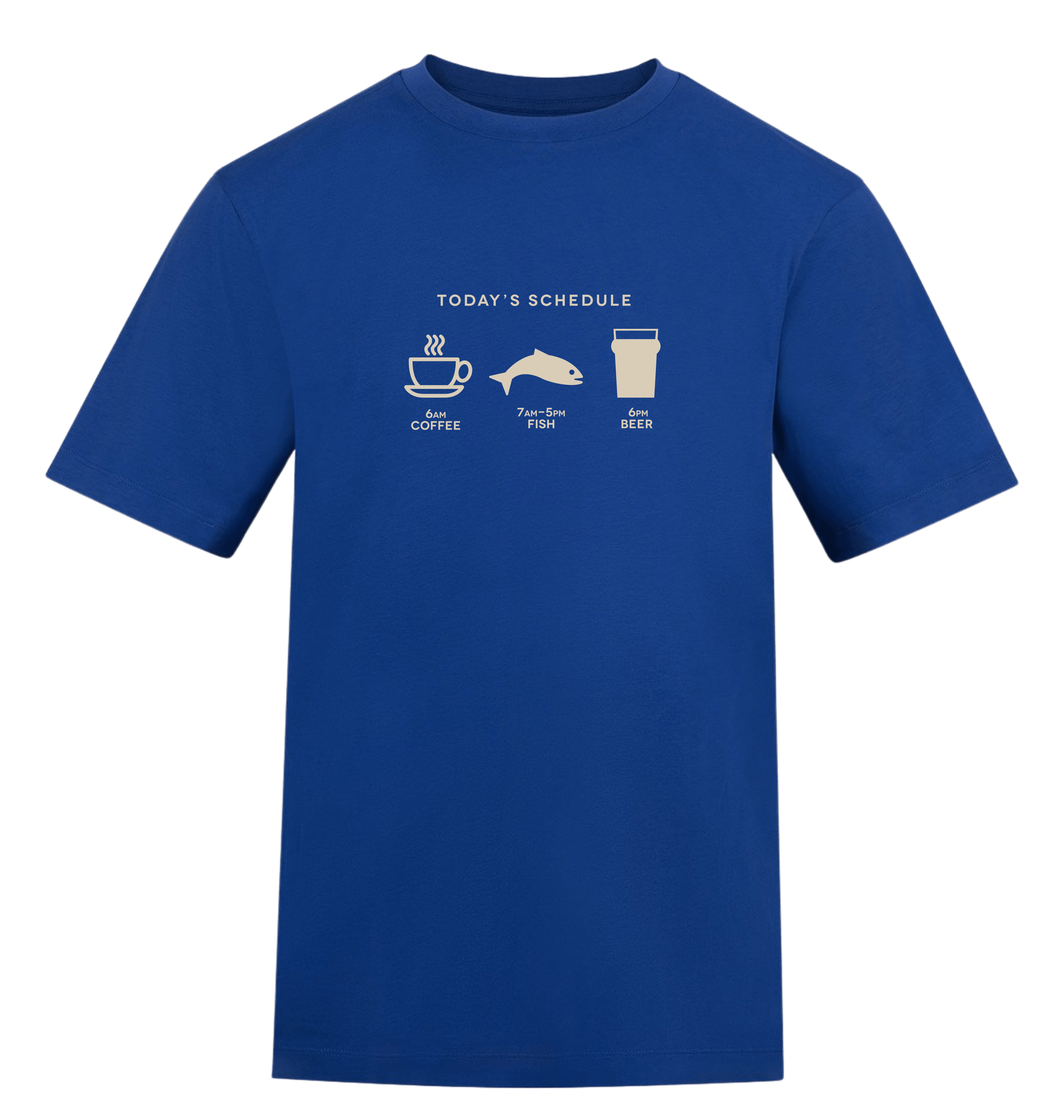 Royal Blue Printed T-shirt Front