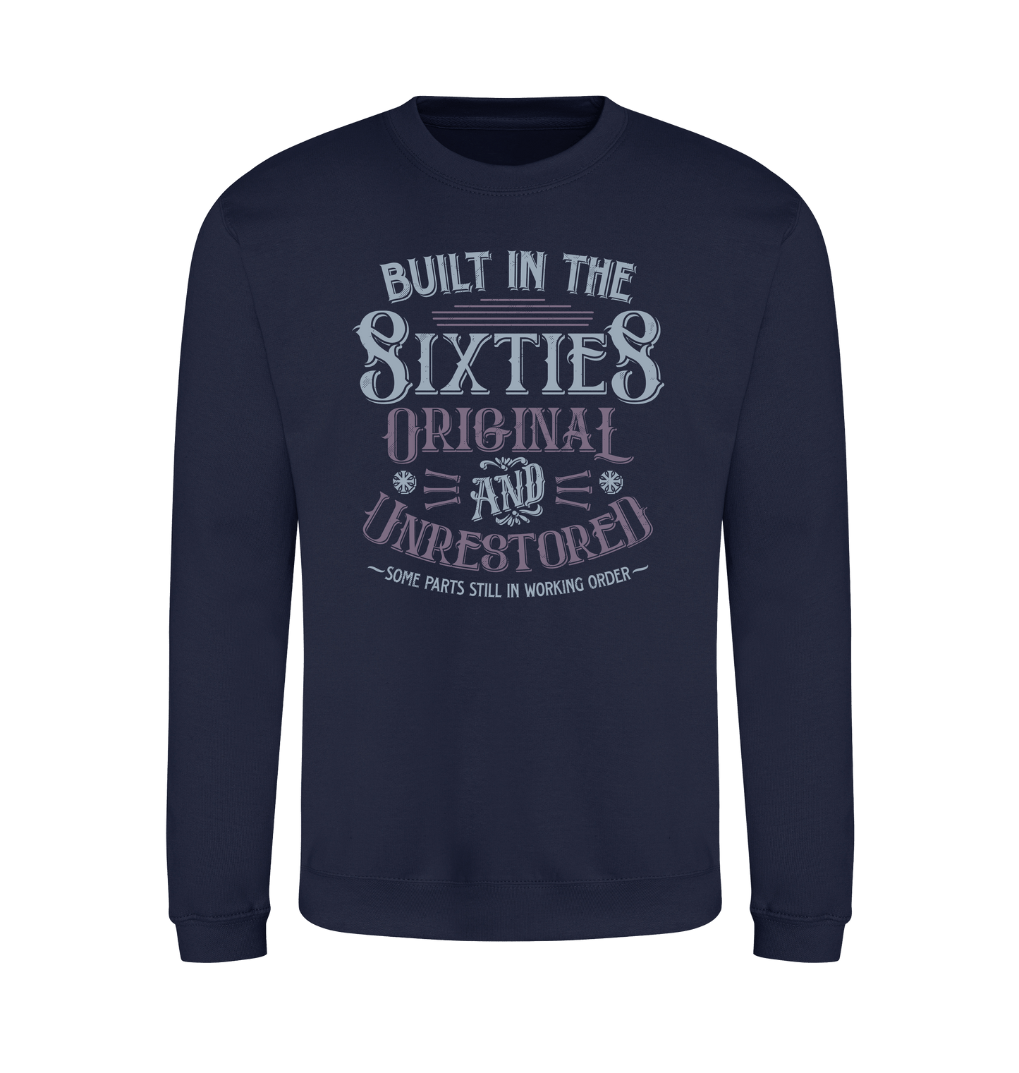 Oxford Navy Printed Sweater Front