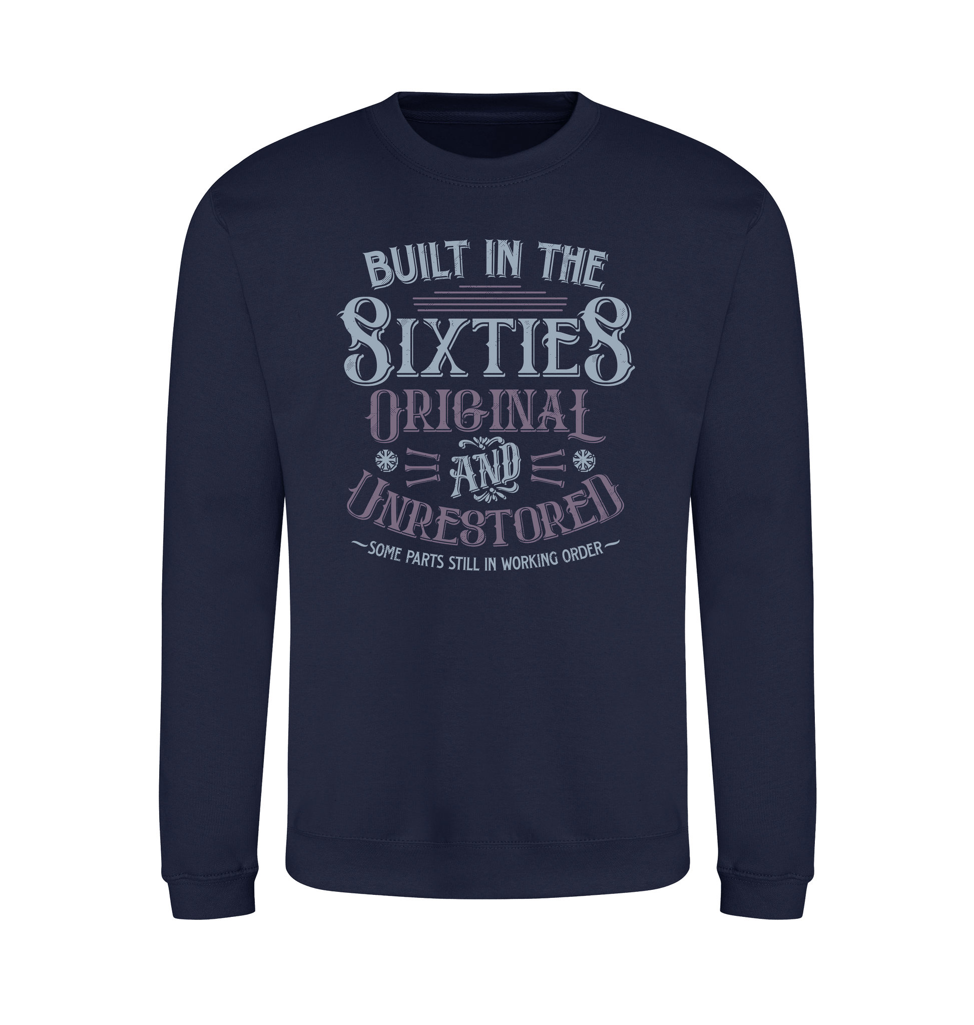 Oxford Navy Printed Sweater Front