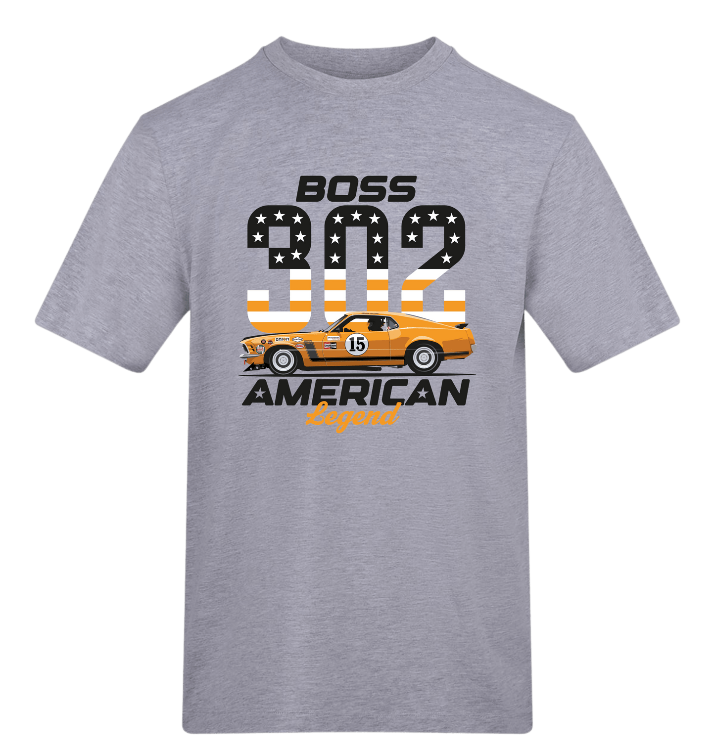 Heather Grey Printed T-shirt Front