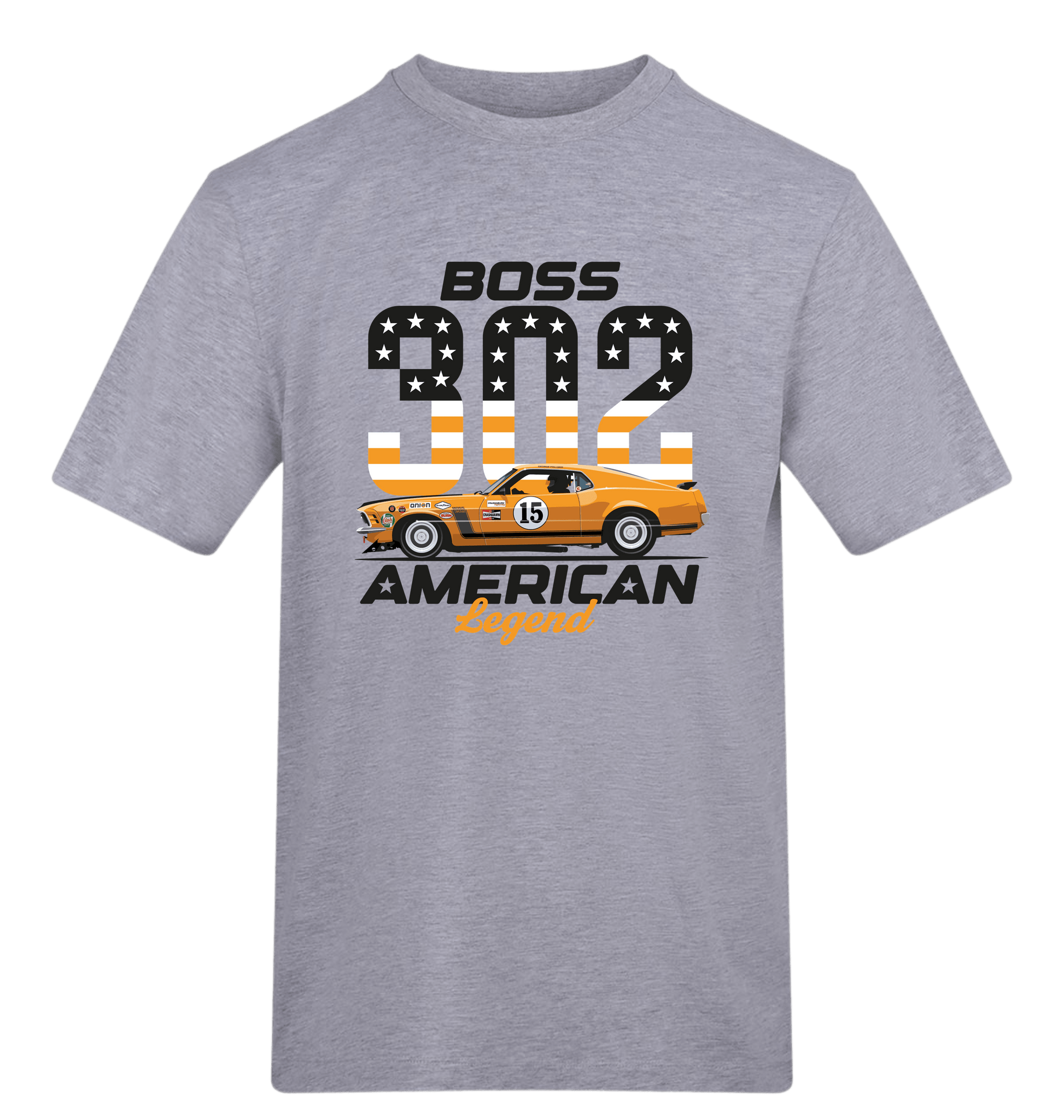 Heather Grey Printed T-shirt Front