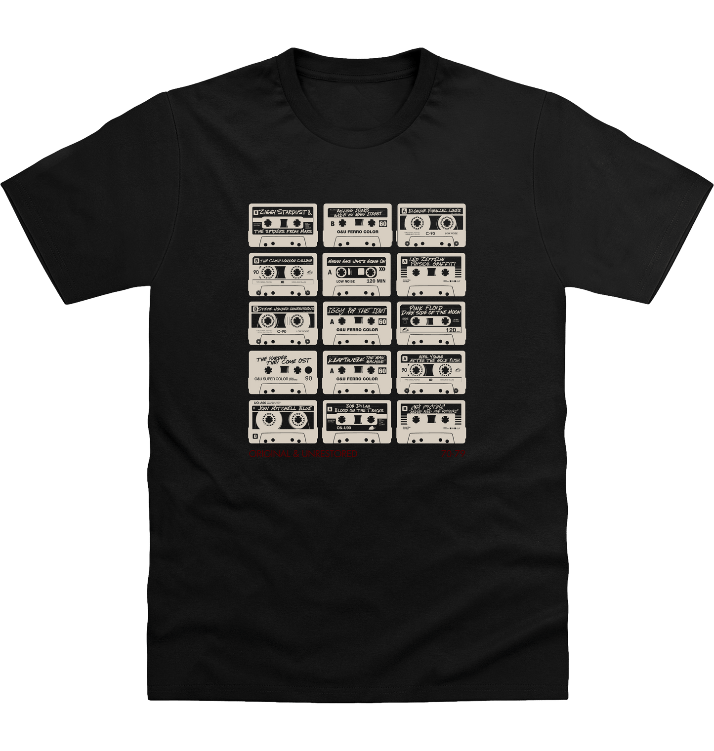 Deep Black Printed T-shirt Front
