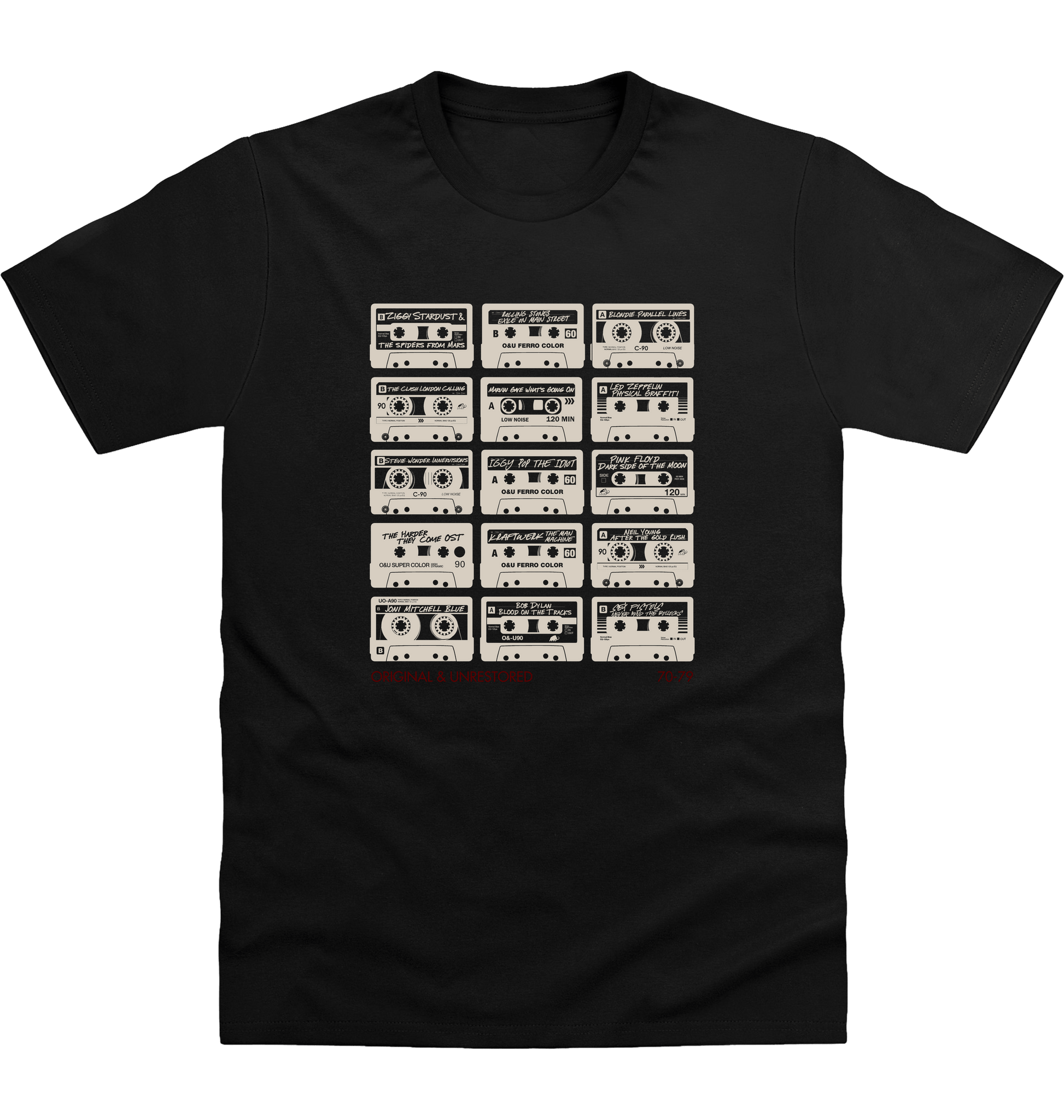Deep Black Printed T-shirt Front