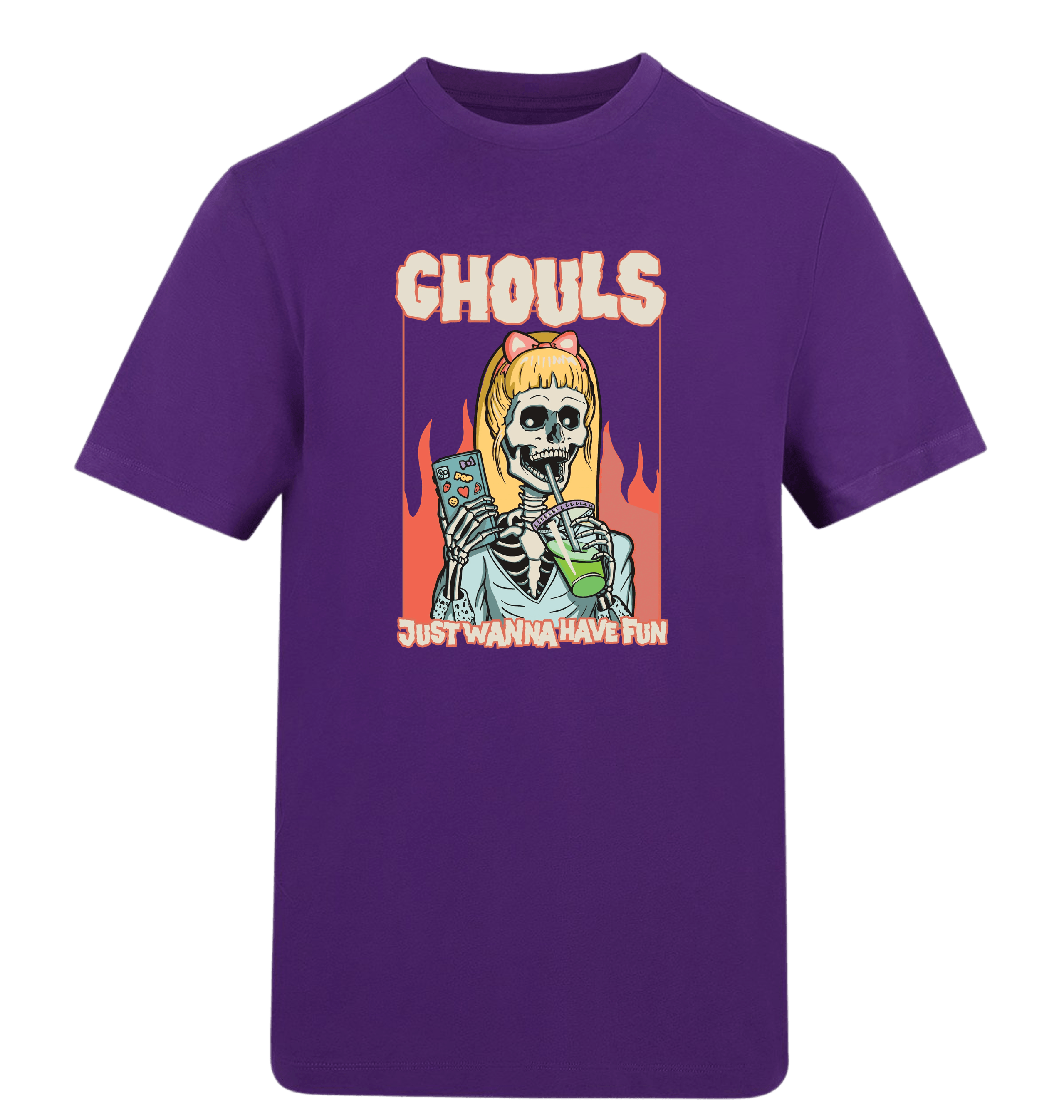 Purple Printed T-shirt Front