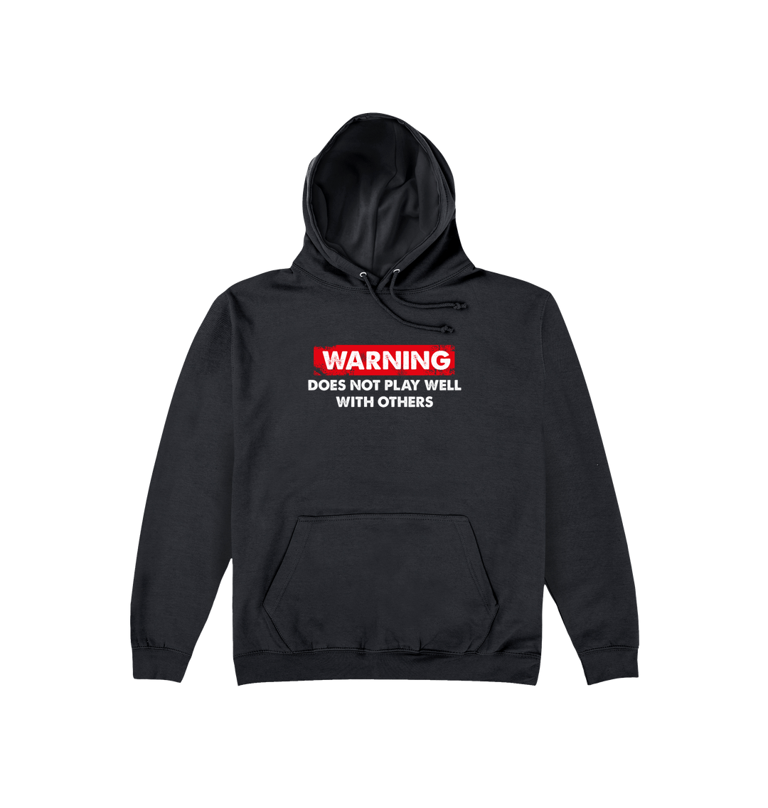Jet Black Printed Hoody Front