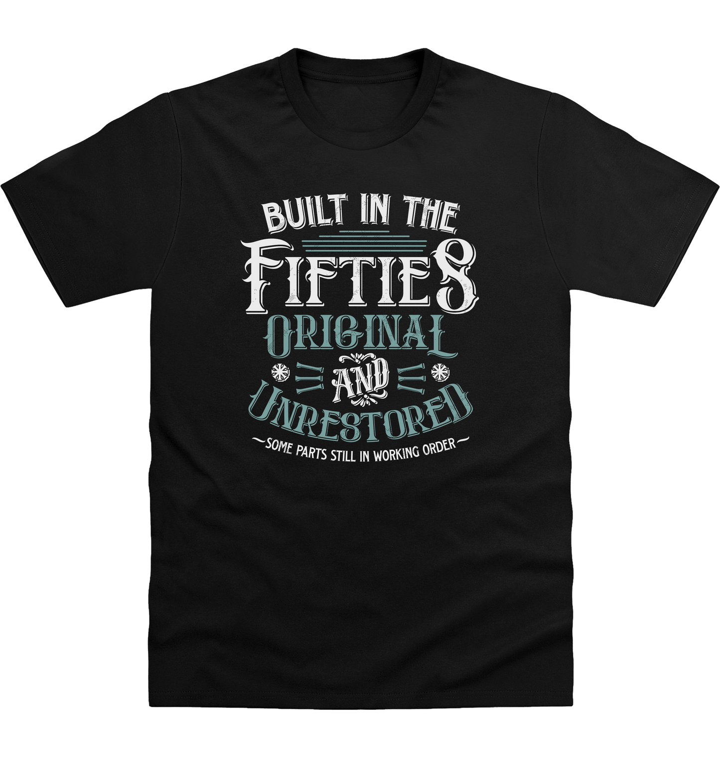 Deep Black Printed T-shirt Front