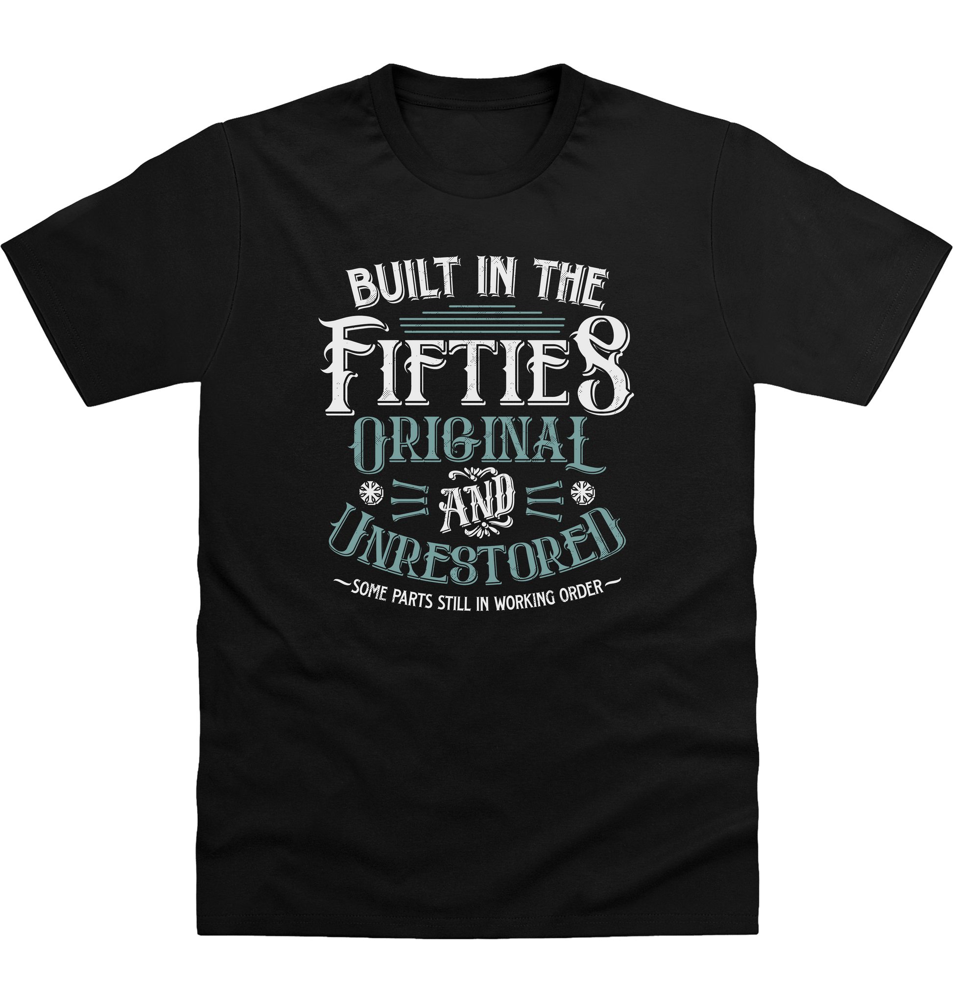 Deep Black Printed T-shirt Front
