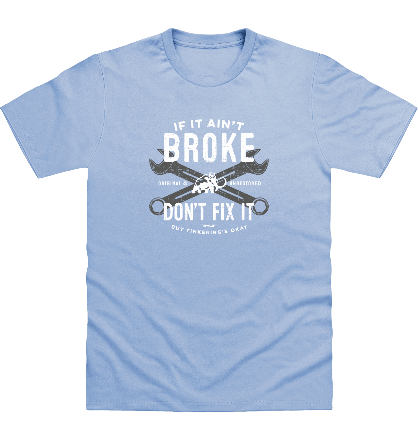Sky Blue Printed T-shirt Front