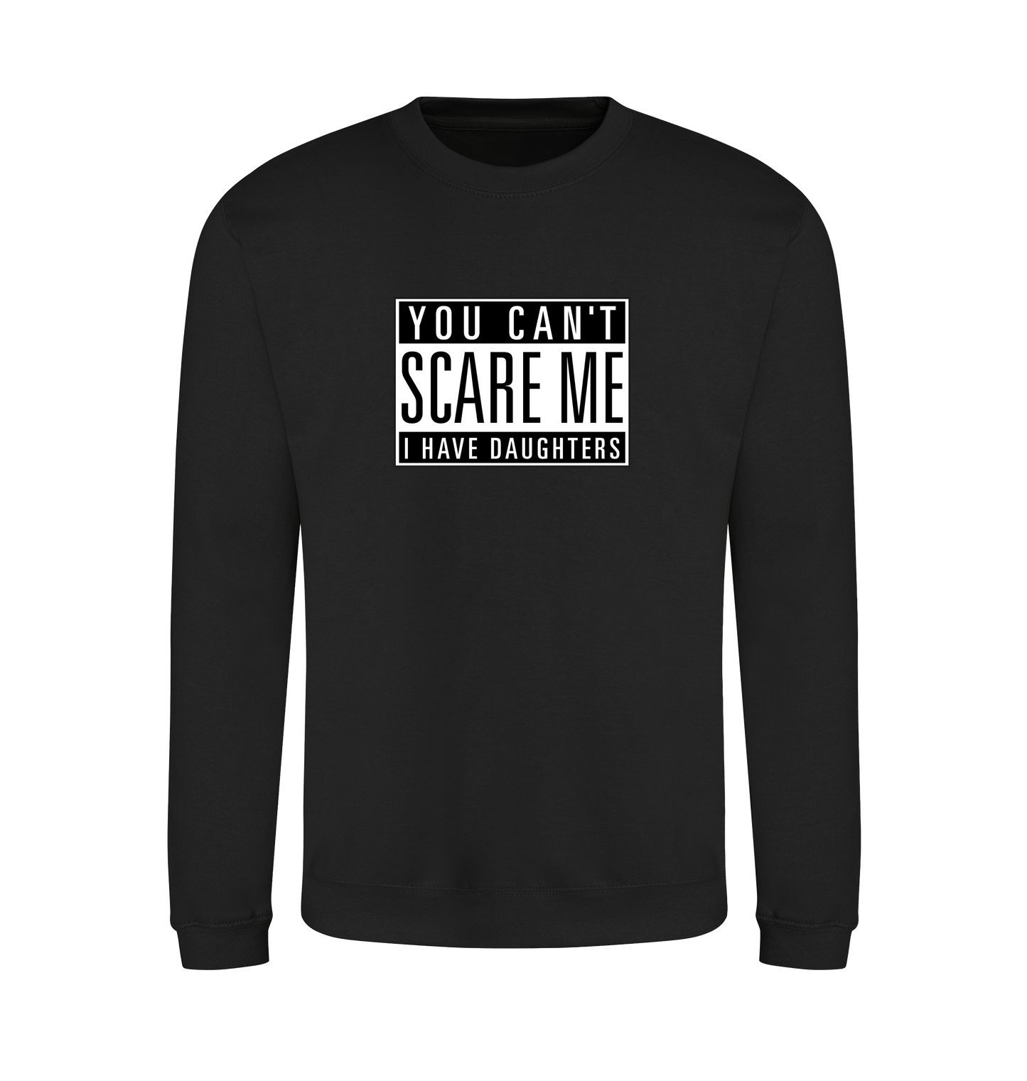 Jet Black Printed Sweater Front