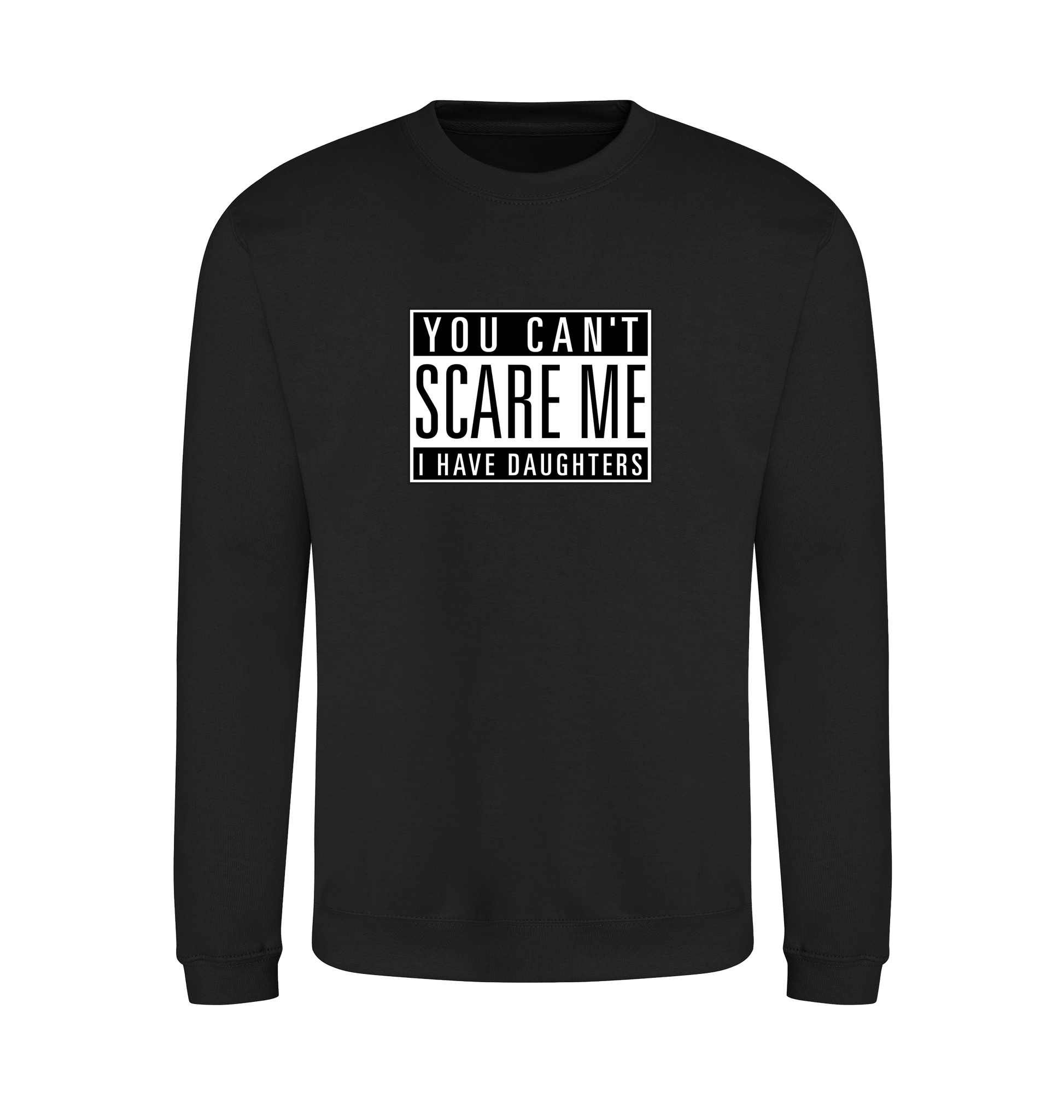 Jet Black Printed Sweater Front