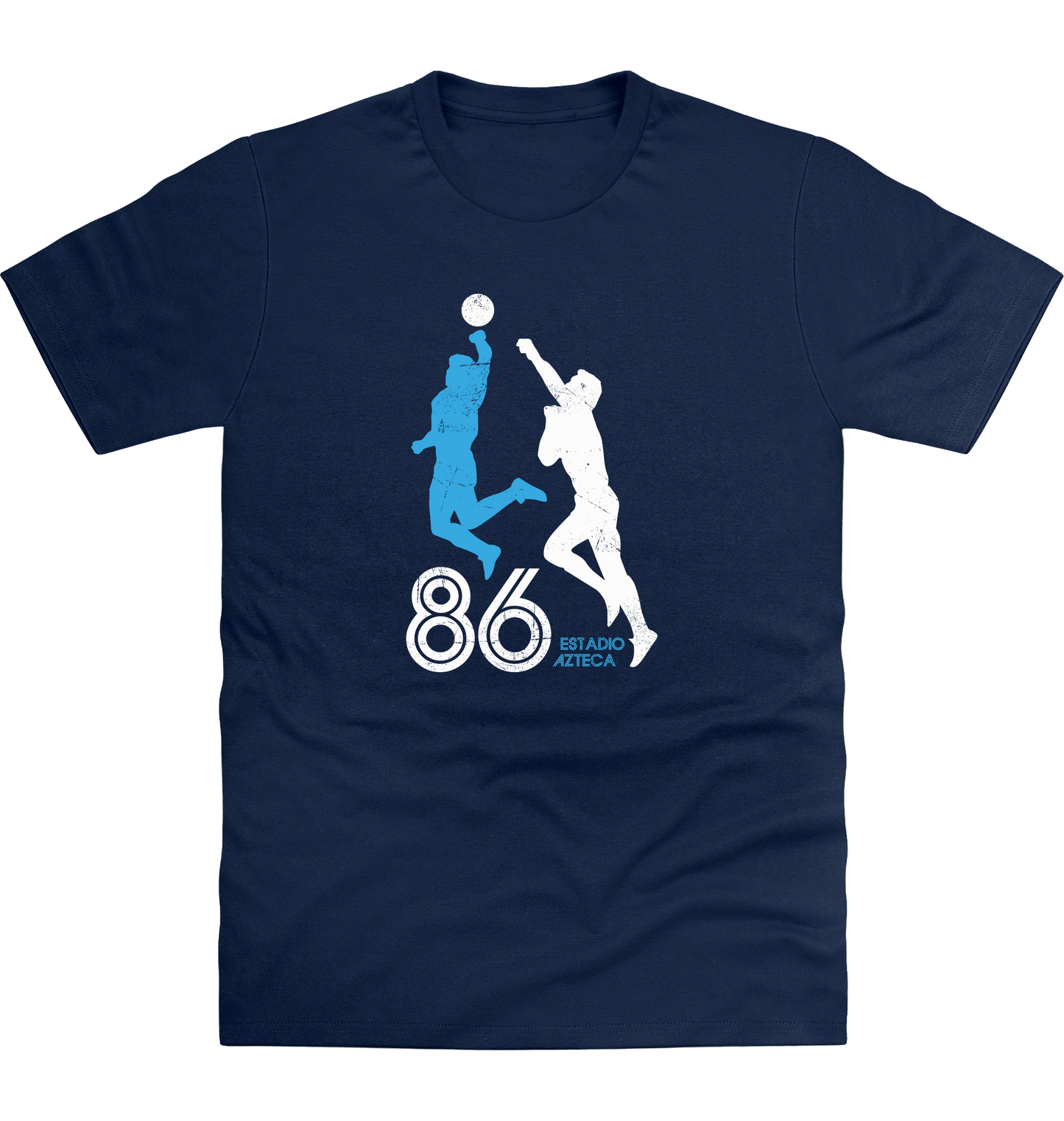 New French Navy Printed T-shirt Front