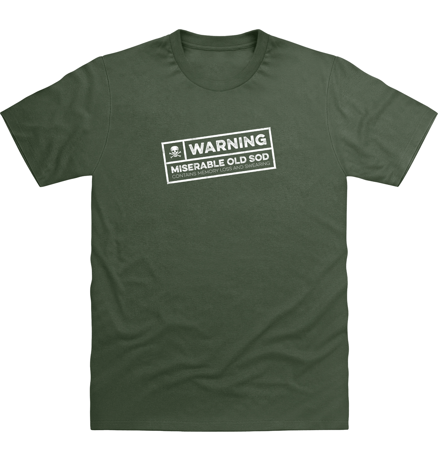 Earthy Green Printed T-shirt Front