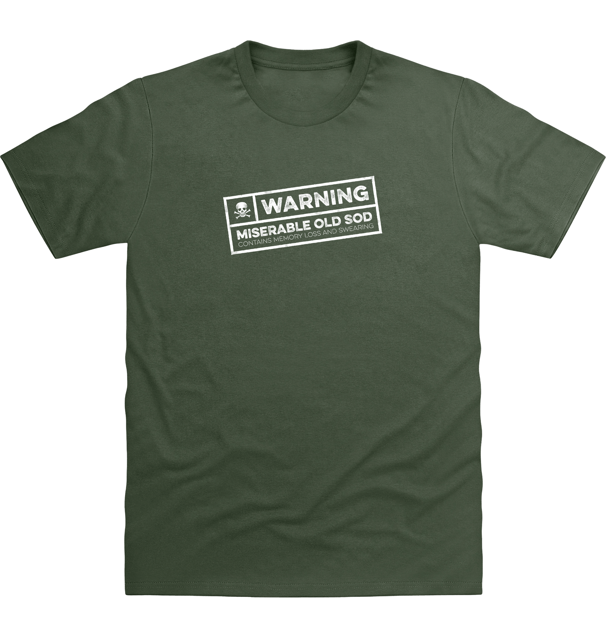 Earthy Green Printed T-shirt Front