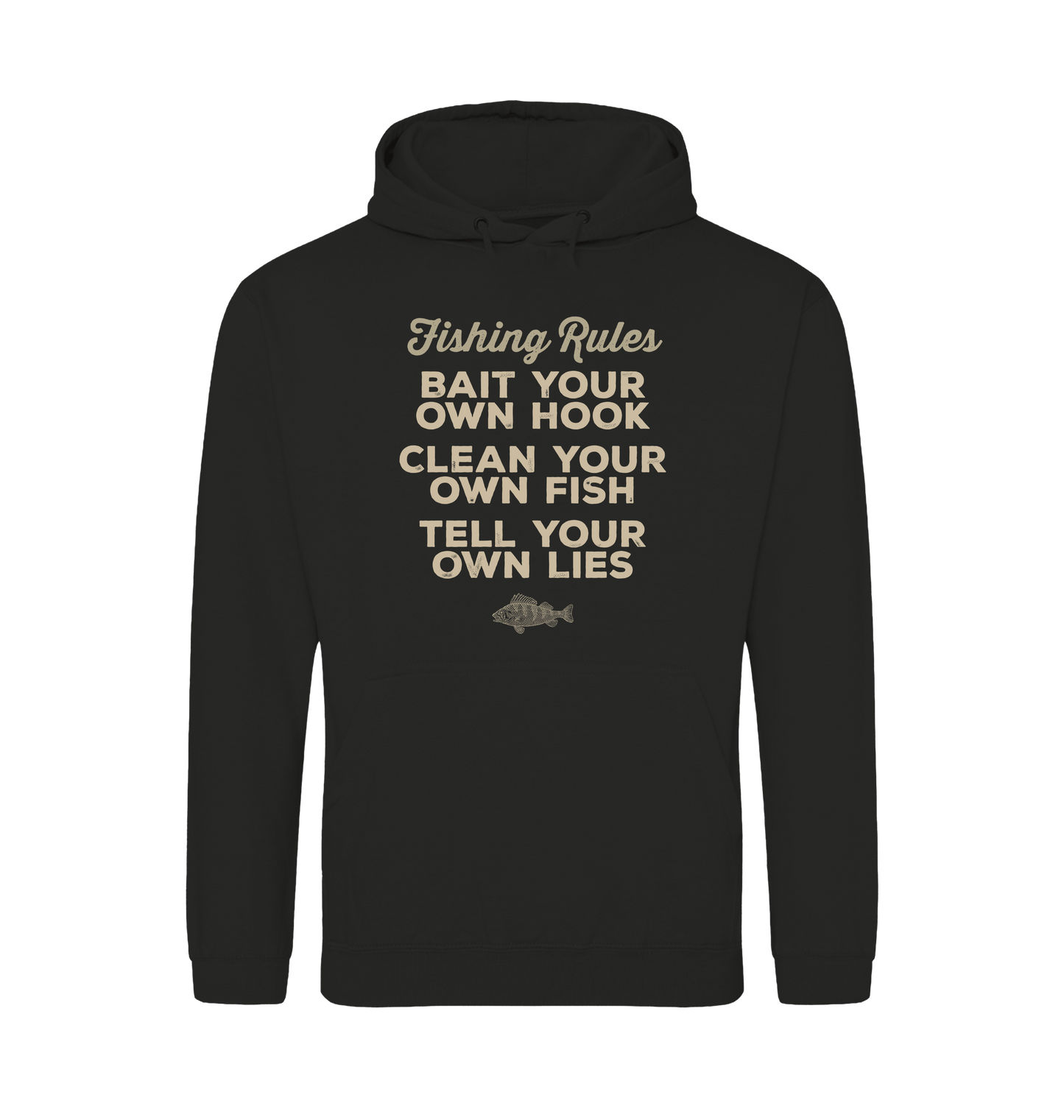 Jet Black Printed Hoody Front