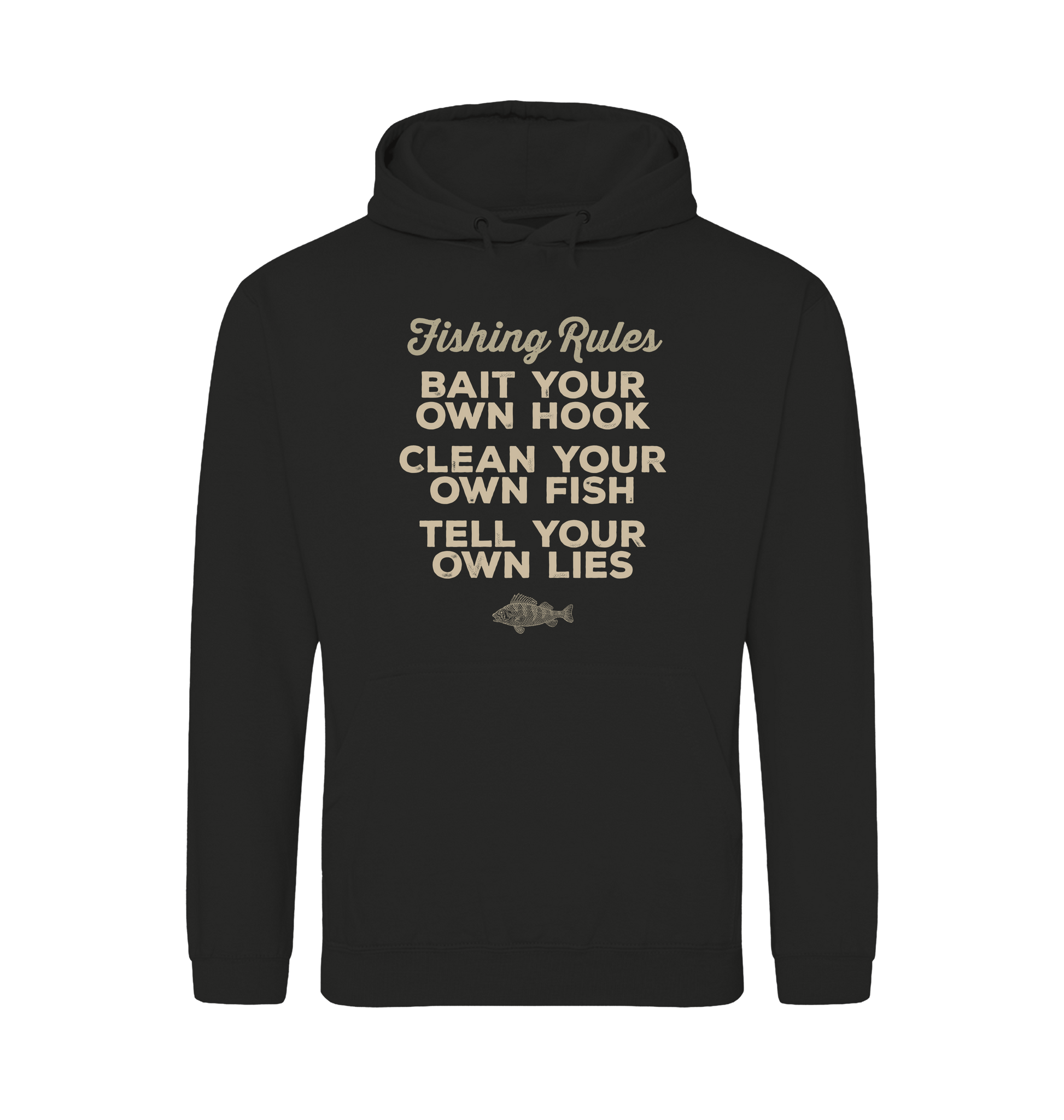 Jet Black Printed Hoody Front