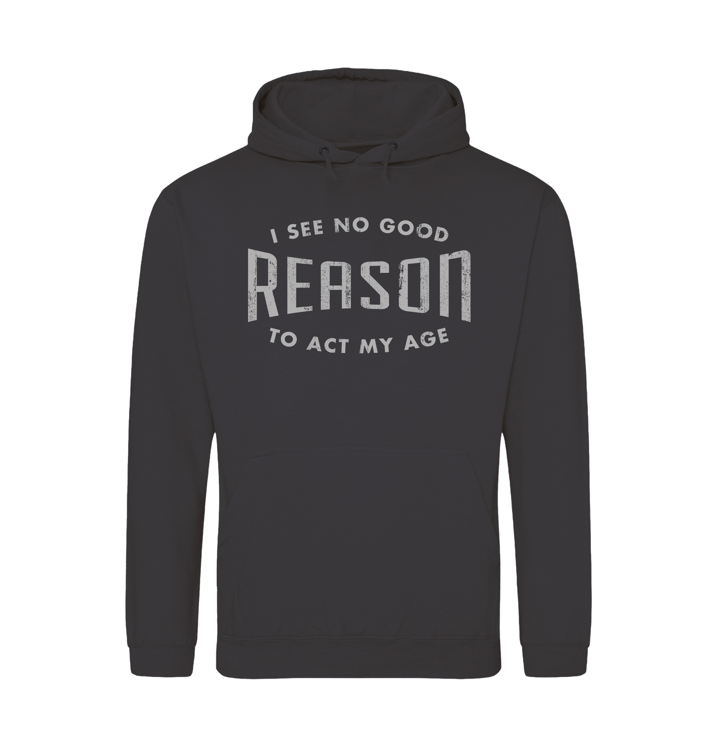 Storm Grey Printed Hoody Front