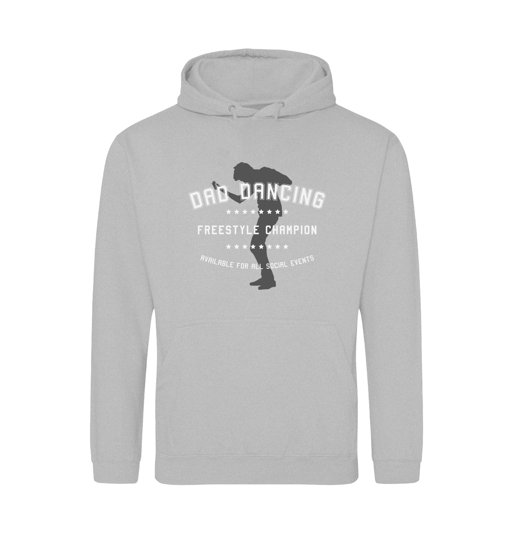 Heather Grey Printed Hoody Front