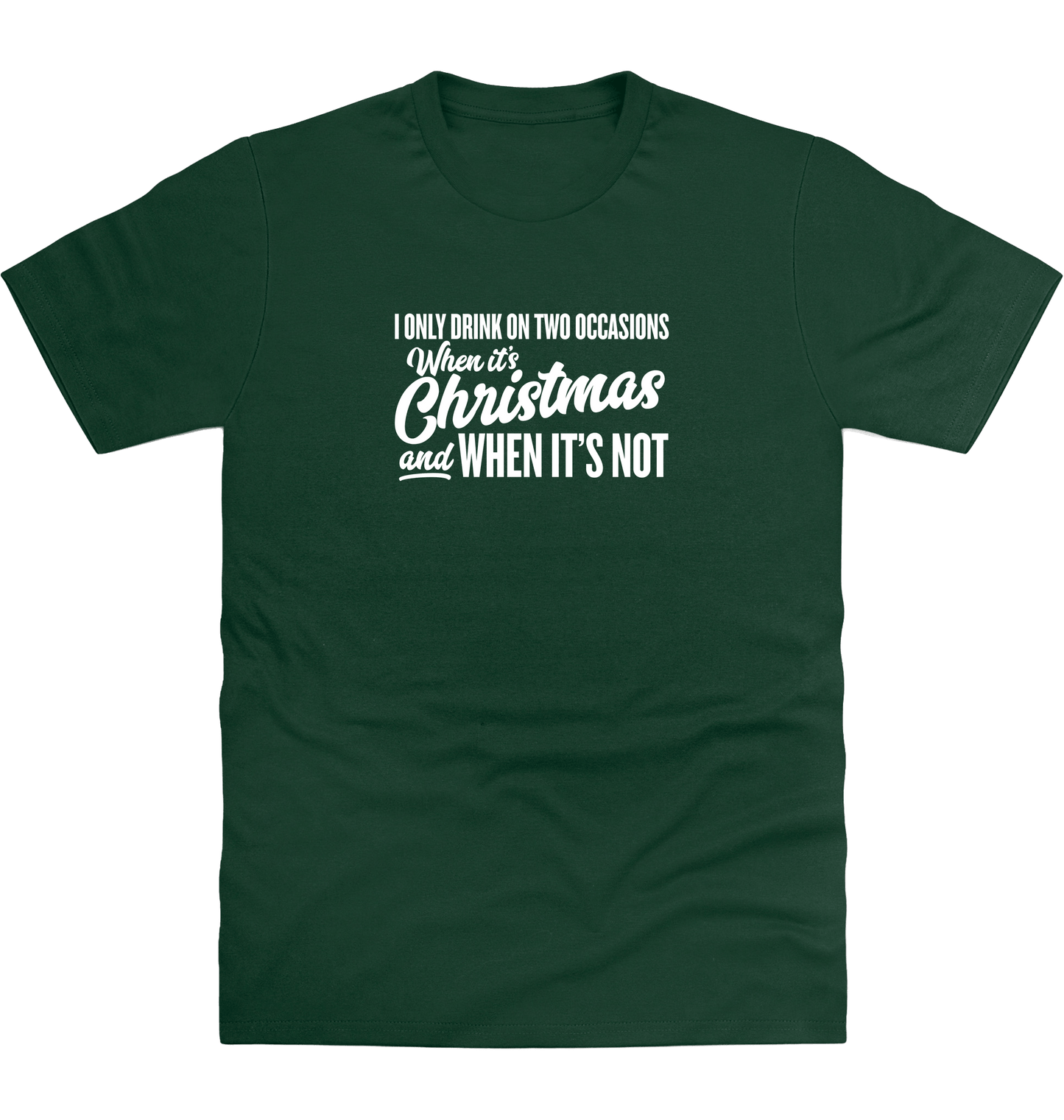 Bottle Green Printed T-shirt Front