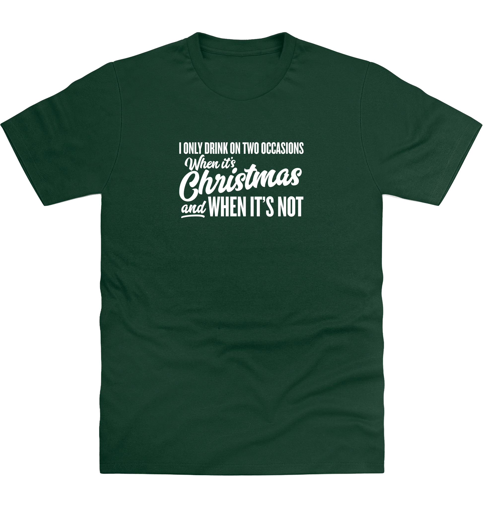 Bottle Green Printed T-shirt Front