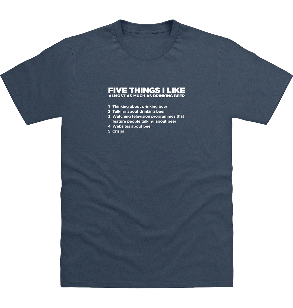 Airforce Blue Printed T-shirt Front